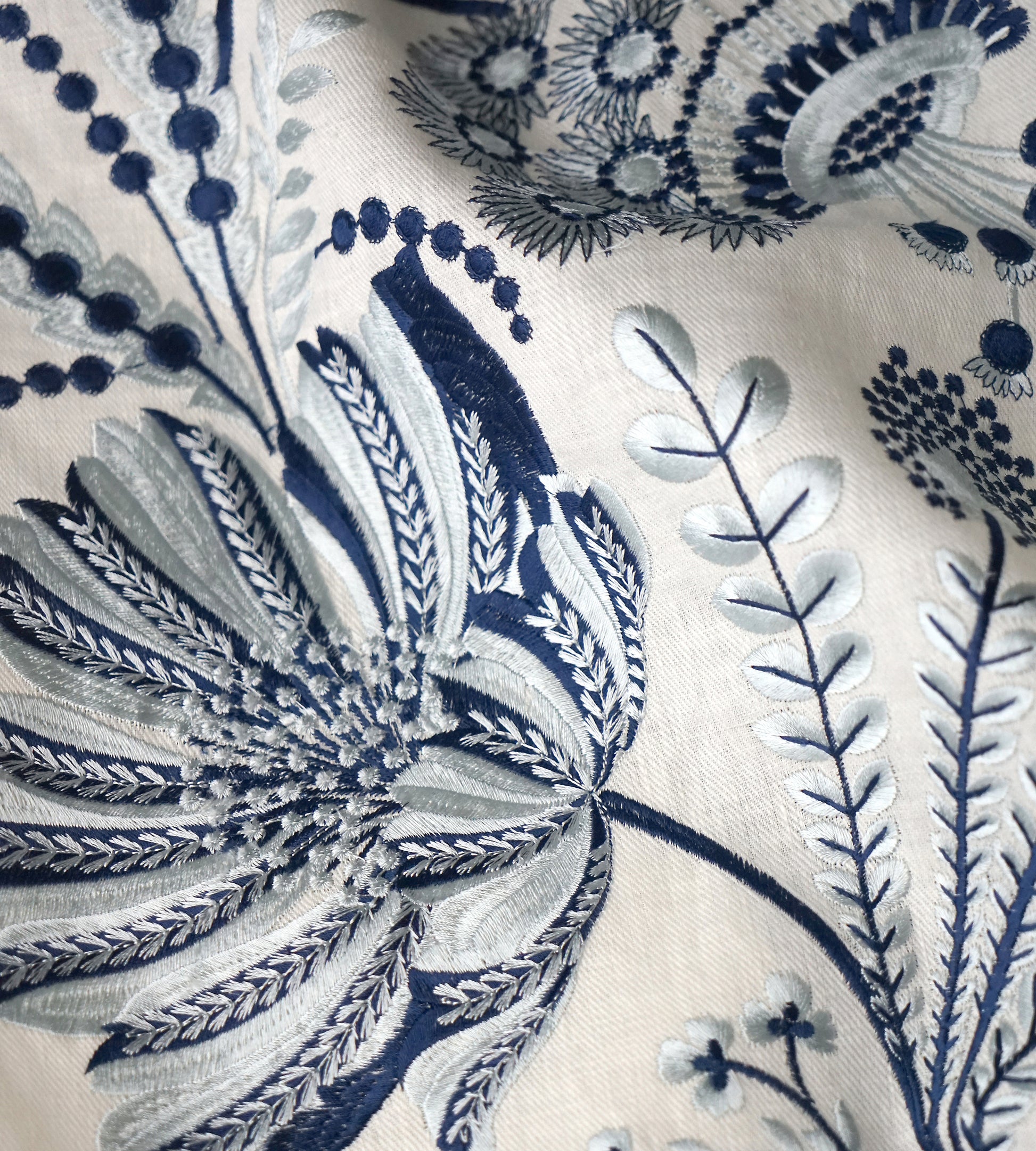 Purchase Scalamandre Fabric Product# SC 000127162, Annelise Embroidery Porcelain 2