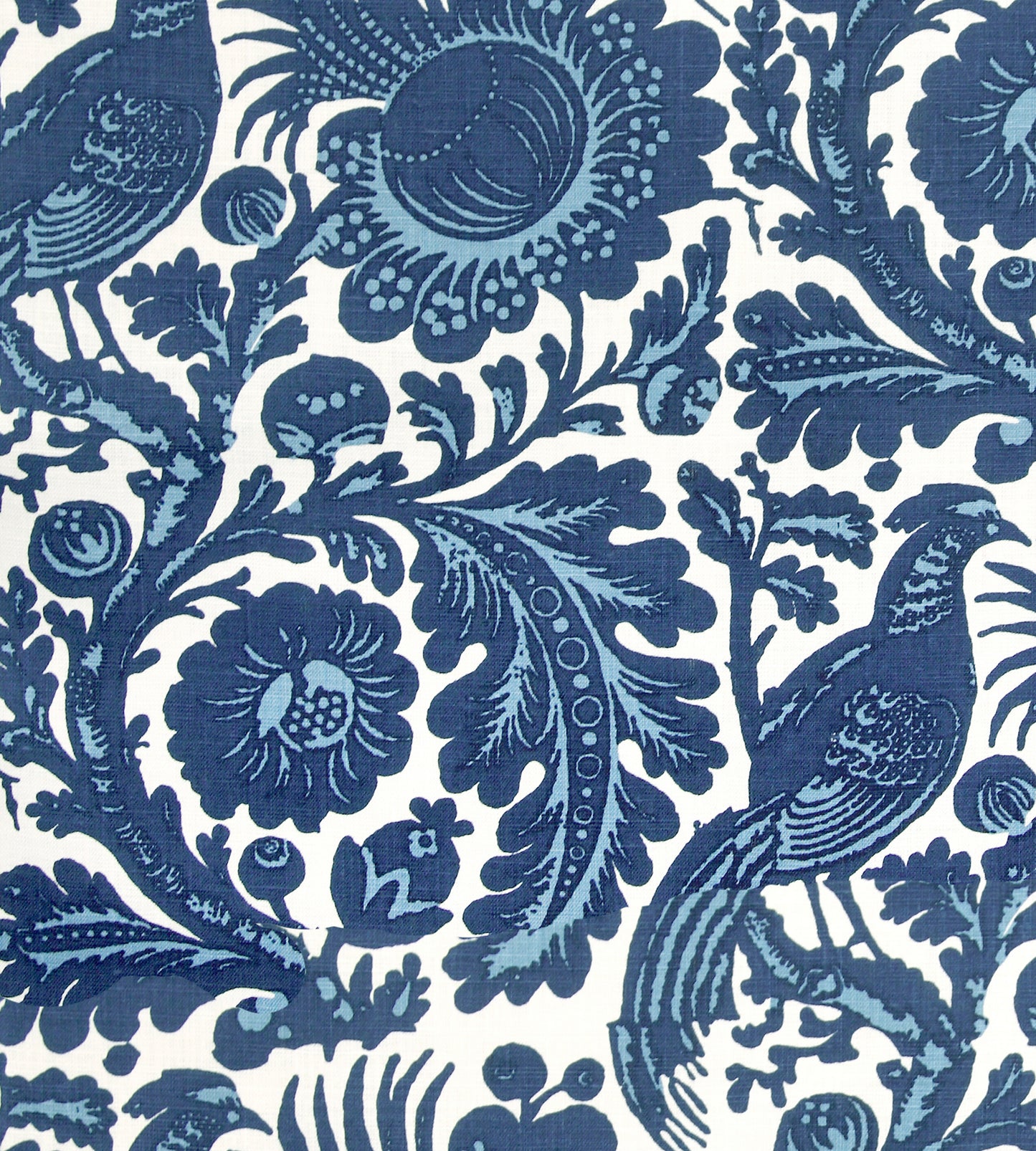 Purchase Scalamandre Fabric Item# SC 000136389, Spoleto - Outdoor Light & Dark Blue On White 1