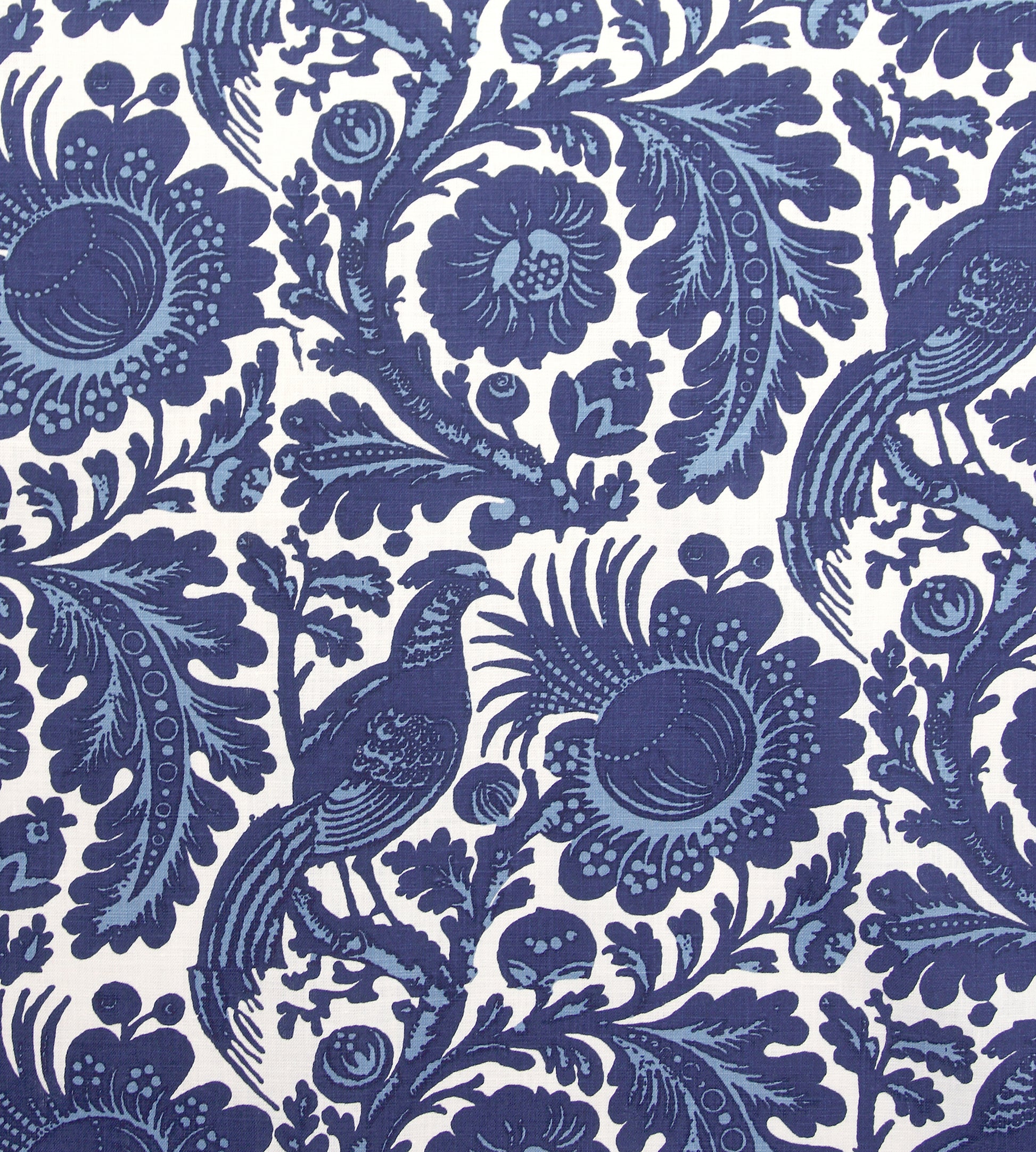 Purchase Scalamandre Fabric Product SC 00016218M, Resist Print Light & Dark Blue On White 1
