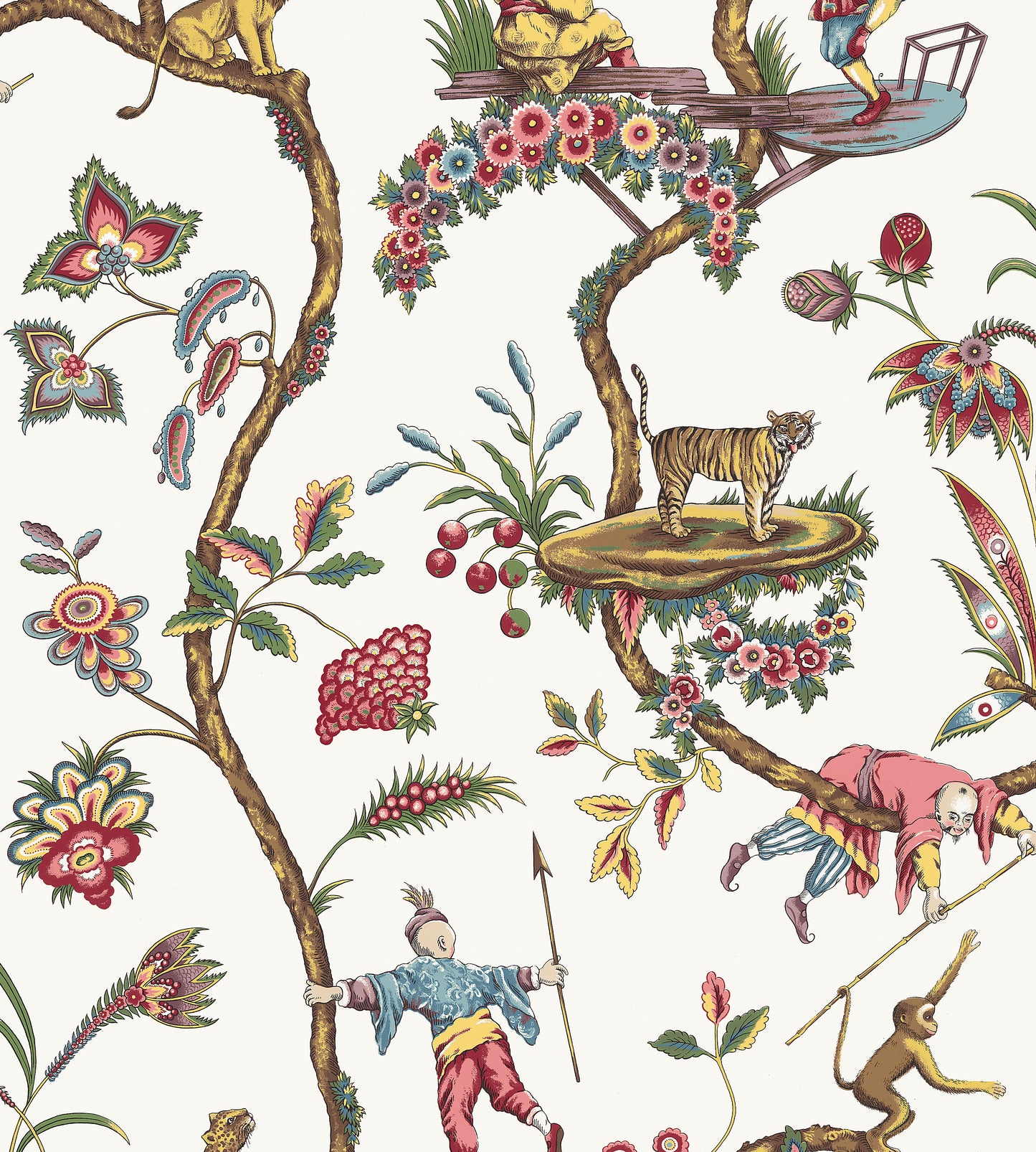 Purchase Scalamandre Wallpaper Pattern SCWP81547PS0001 pattern name  Chinoise Exotique | Removable color name White. 