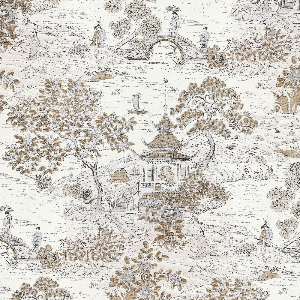Purchase Scalamandre Wallpaper Pattern SCWP885540001 pattern name  Satomi | Wallcovering color name Pewter. 