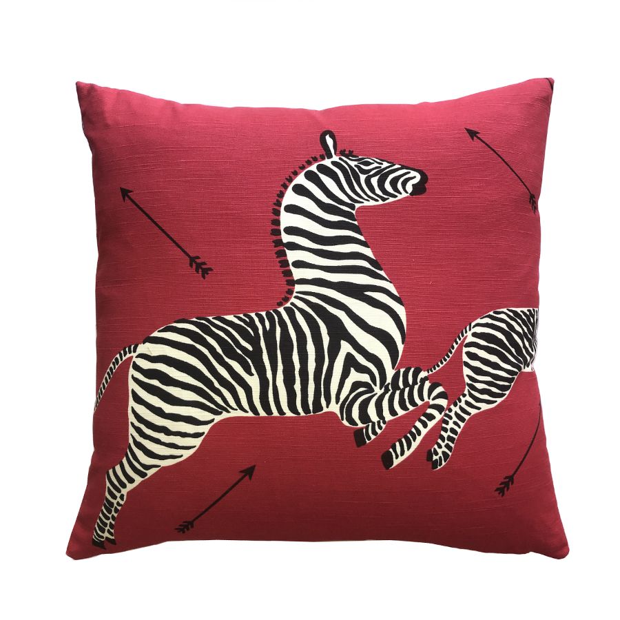Purchase SCZEBRAOUT0001 Zebras Outdoor, Masai Red - Scalamandre Pillows