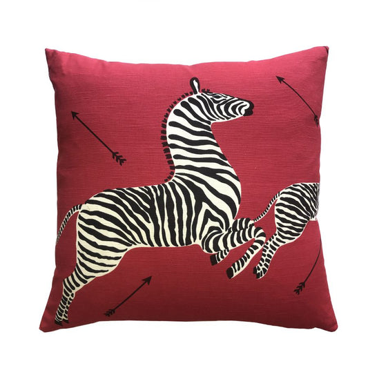 Purchase SCZEBRAOUT0001 Zebras Outdoor, Masai Red - Scalamandre Pillows