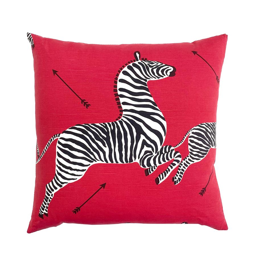 Purchase SCZEBRAPILL0001 Zebras, Masai Red - Scalamandre Pillows