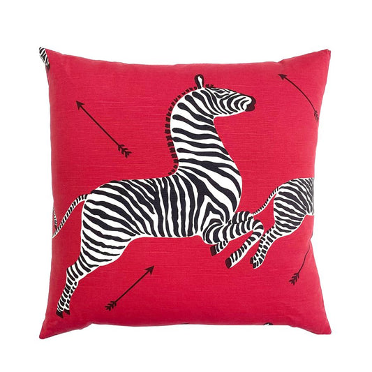 Purchase SCZEBRAPILL0001 Zebras, Masai Red - Scalamandre Pillows