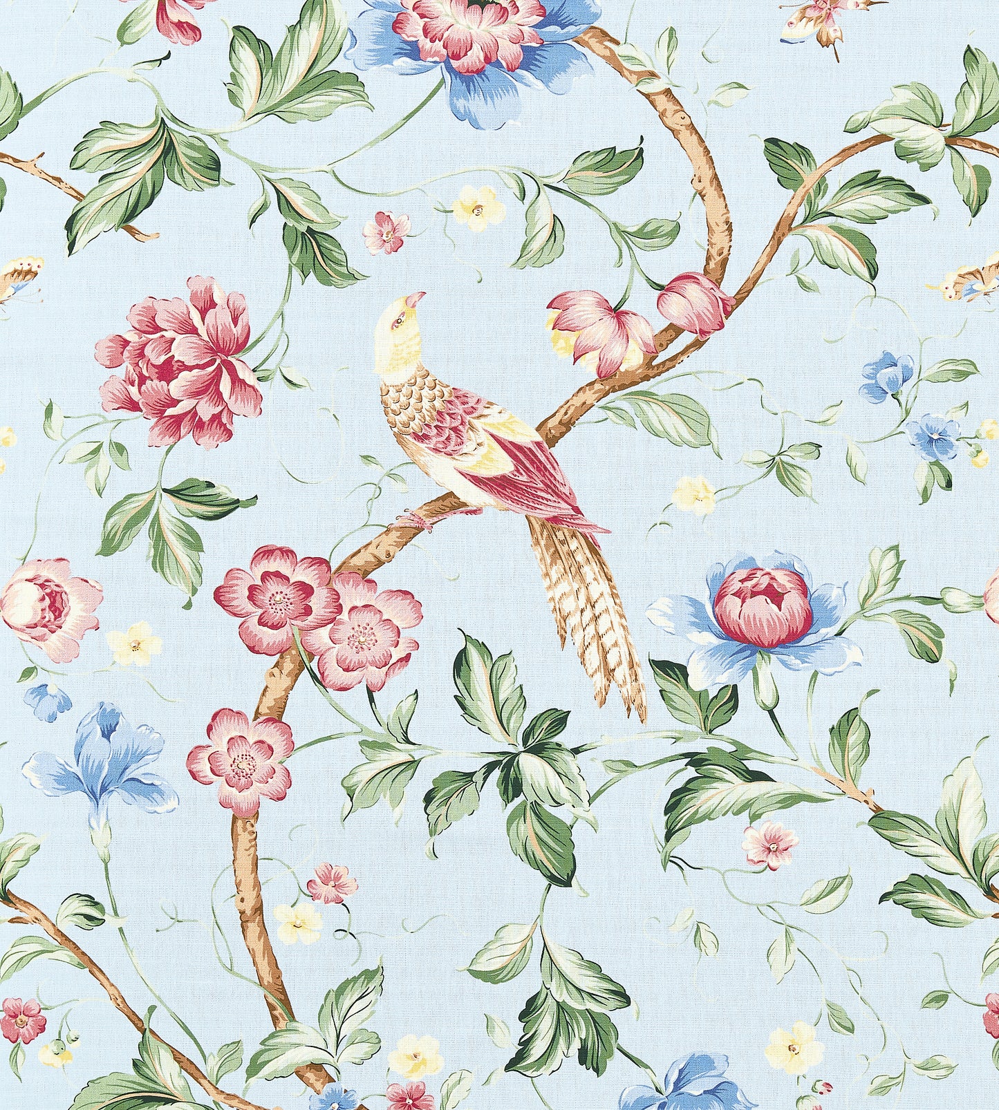 Purchase Scalamandre Fabric SKU SC 000216300M, Orienteaux Rose & Blue On Glacier Blue 1