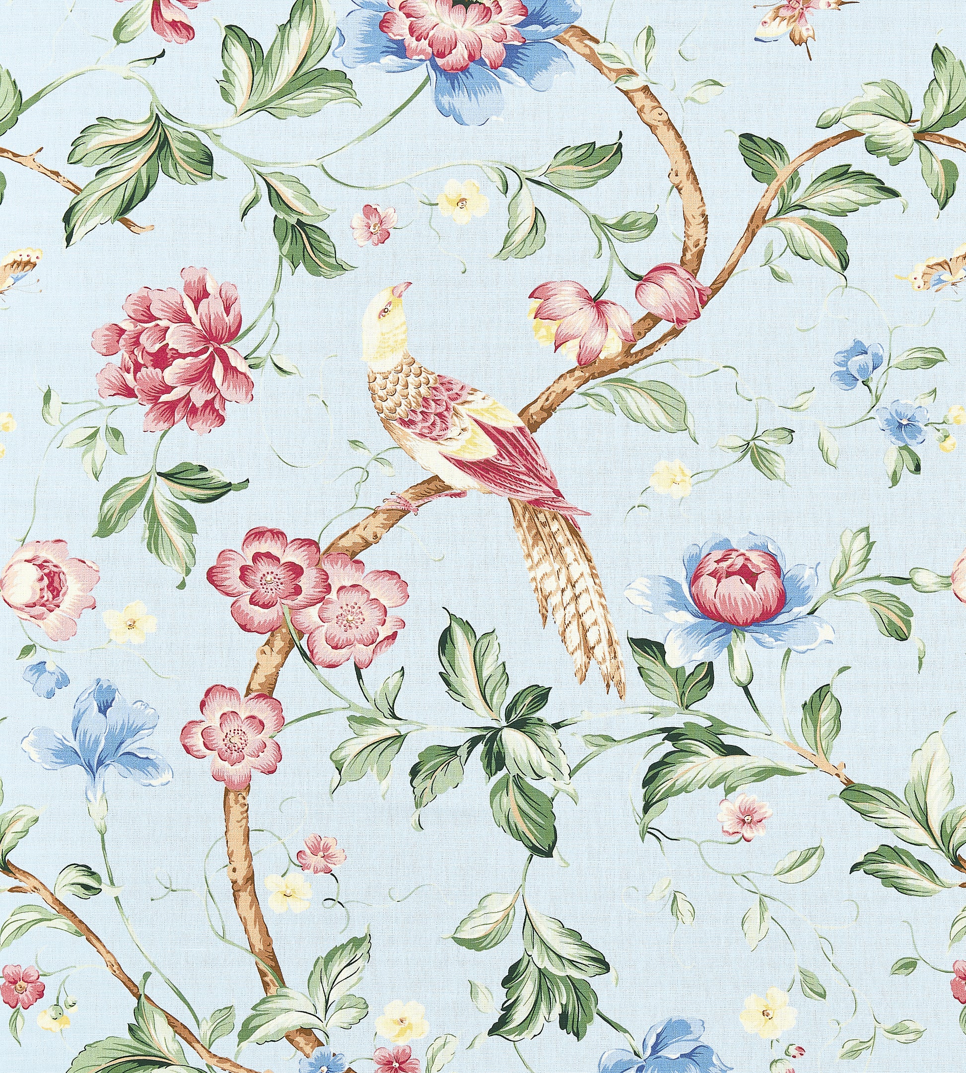 Purchase Scalamandre Fabric SKU SC 000216300M, Orienteaux Rose & Blue On Glacier Blue 1