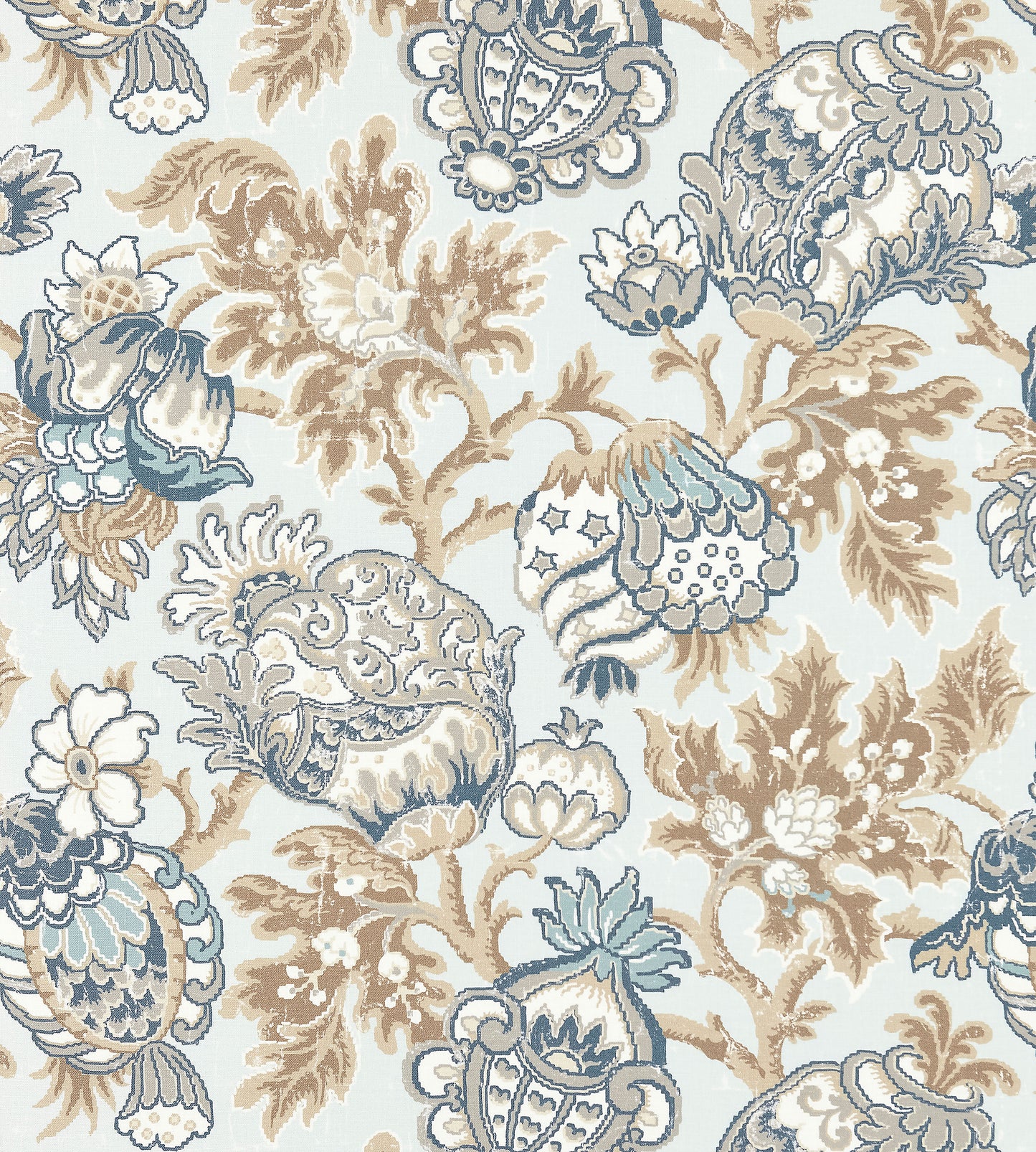 Purchase Scalamandre Fabric Pattern SC 000216593, Canterbury Linen Print Sky 1