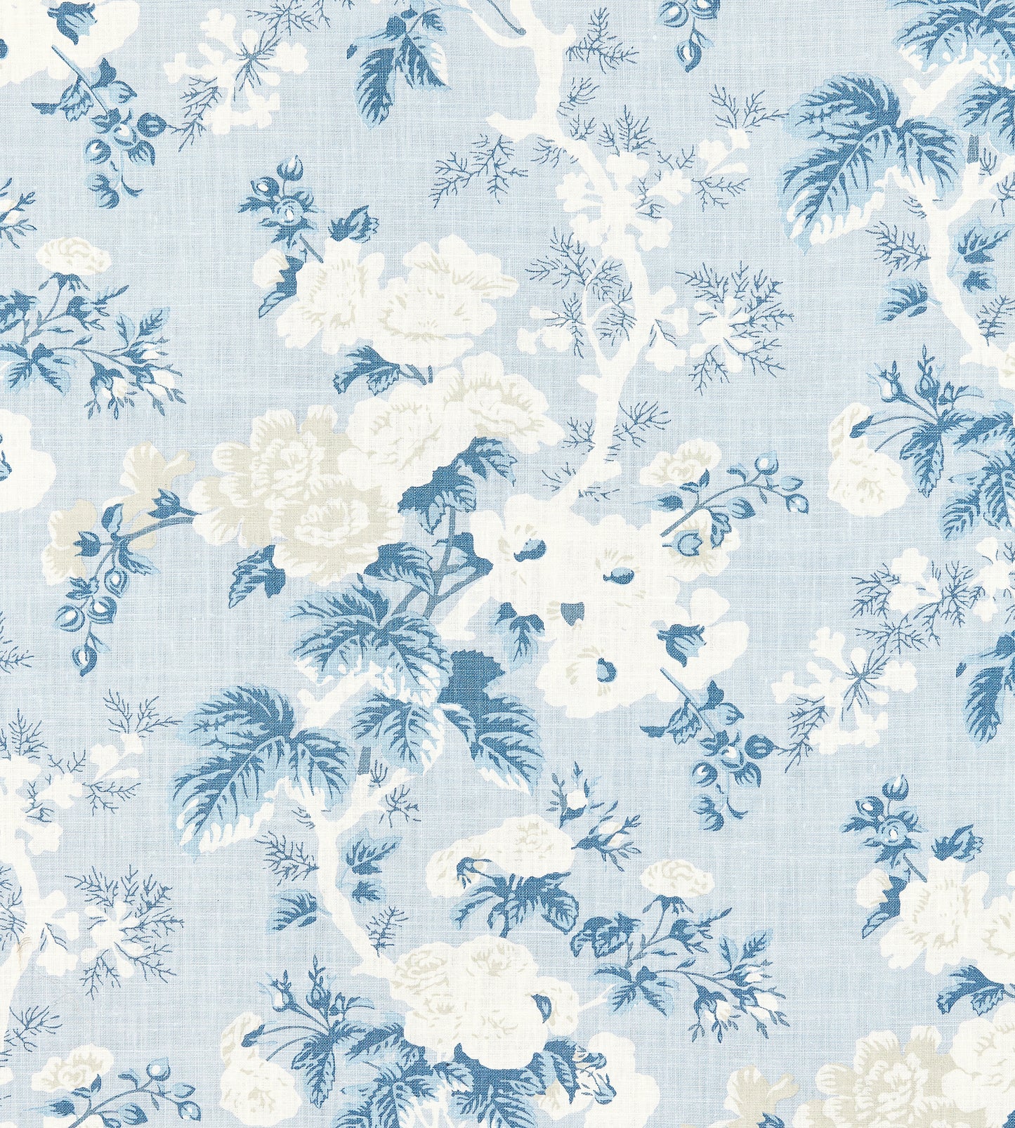 Purchase Scalamandre Fabric Item# SC 000216602, Ascot Linen Print Sky 1