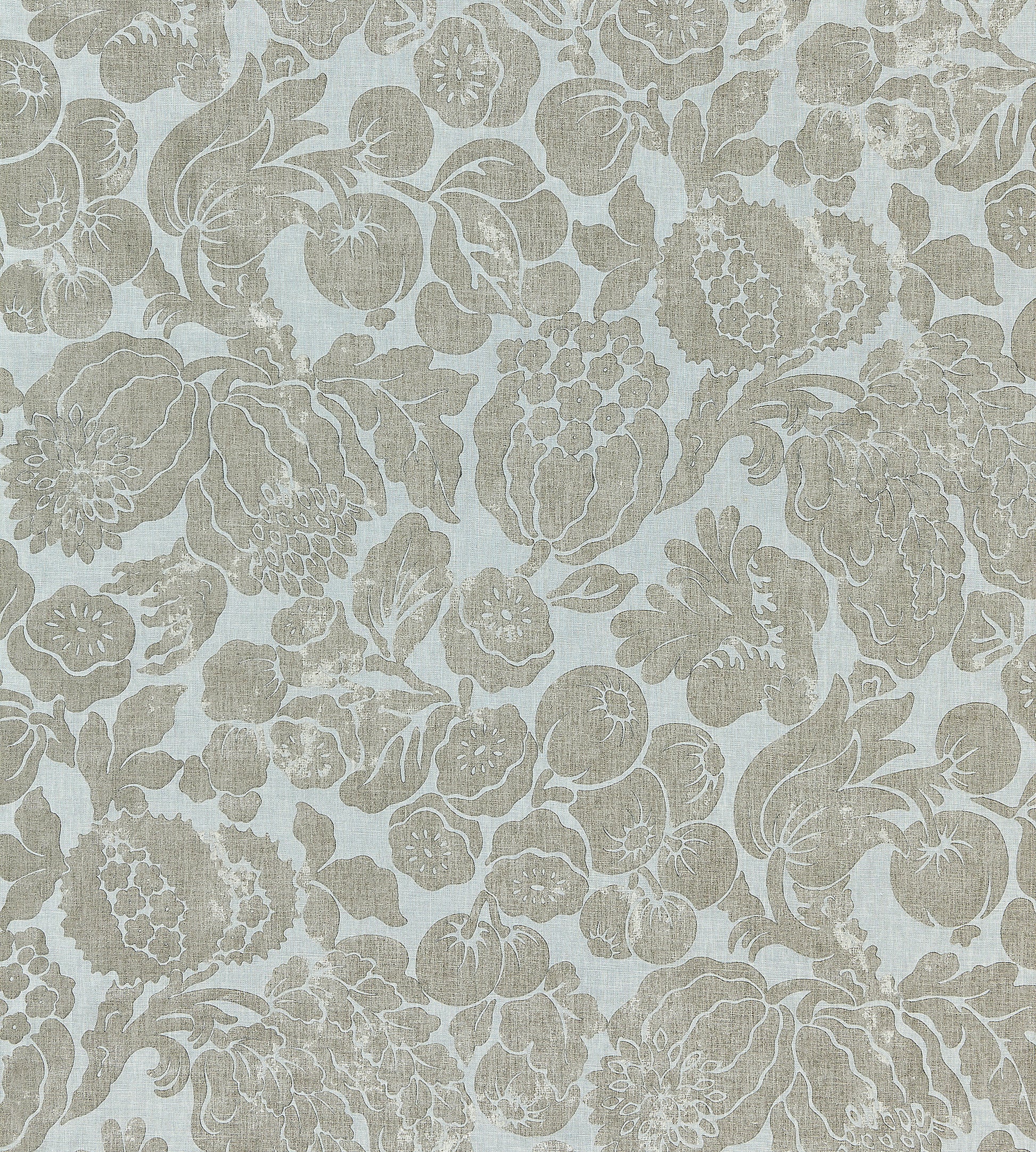 Purchase Scalamandre Fabric Product# SC 000216606, Elsa Linen Print Silver On Skylight 1
