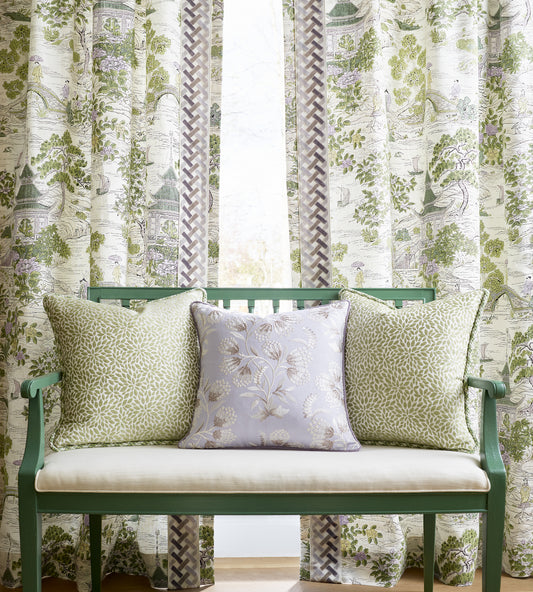 Purchase Scalamandre Fabric Product SC 000216624, Satomi Hand Block Print Lavender & Citron 2