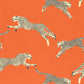 Purchase Scalamandre Fabric Product# SC 000216634, Leaping Cheetah Cotton Print Clementine 2