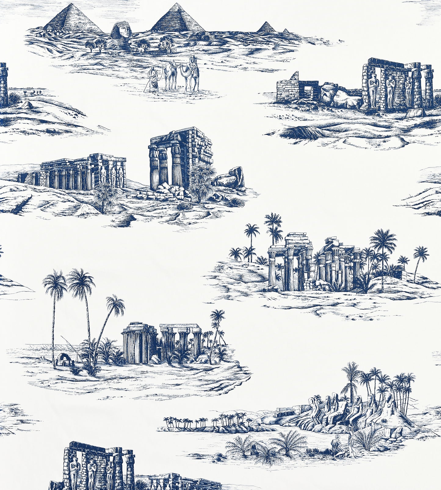 Purchase Scalamandre Fabric Pattern# SC 000216635, Cairo Toile Lapis 2