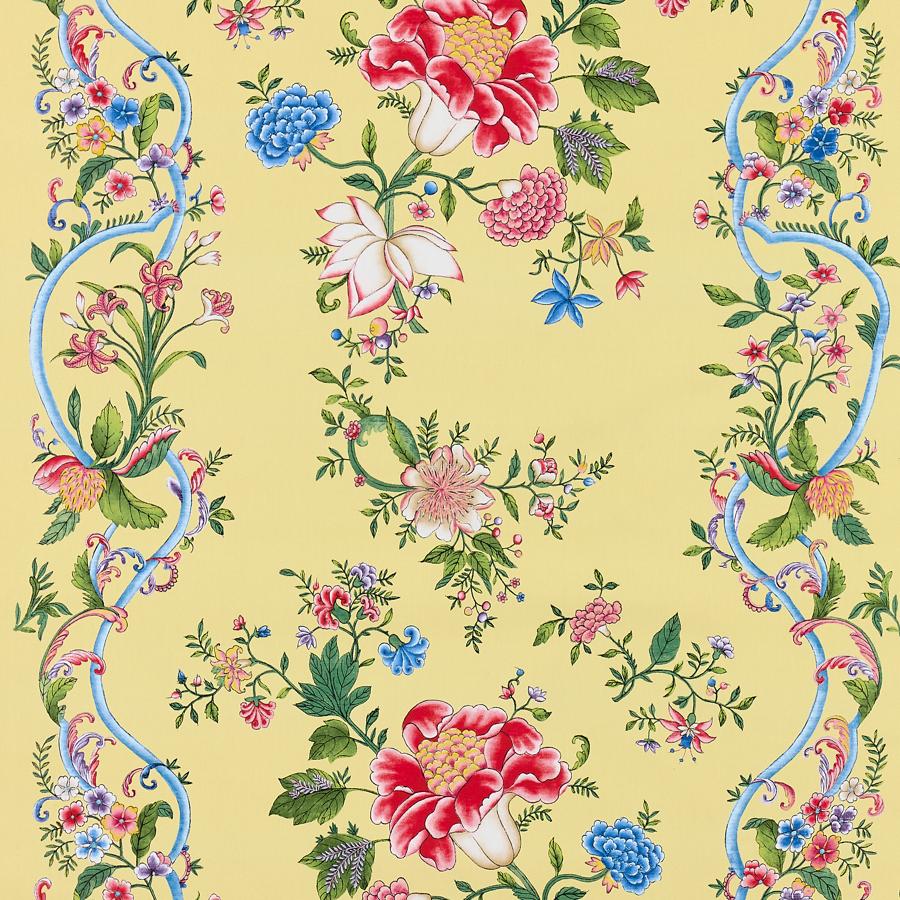 Purchase Scalamandre Fabric Product# SC 000216648, Camellia Trellis Butter Blue 1