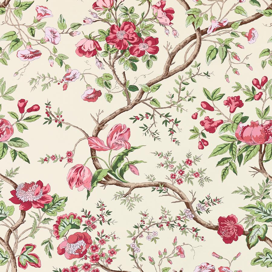 Purchase Scalamandre Fabric Pattern number SC 000216651, Persephone Print Heirloom Rose 1