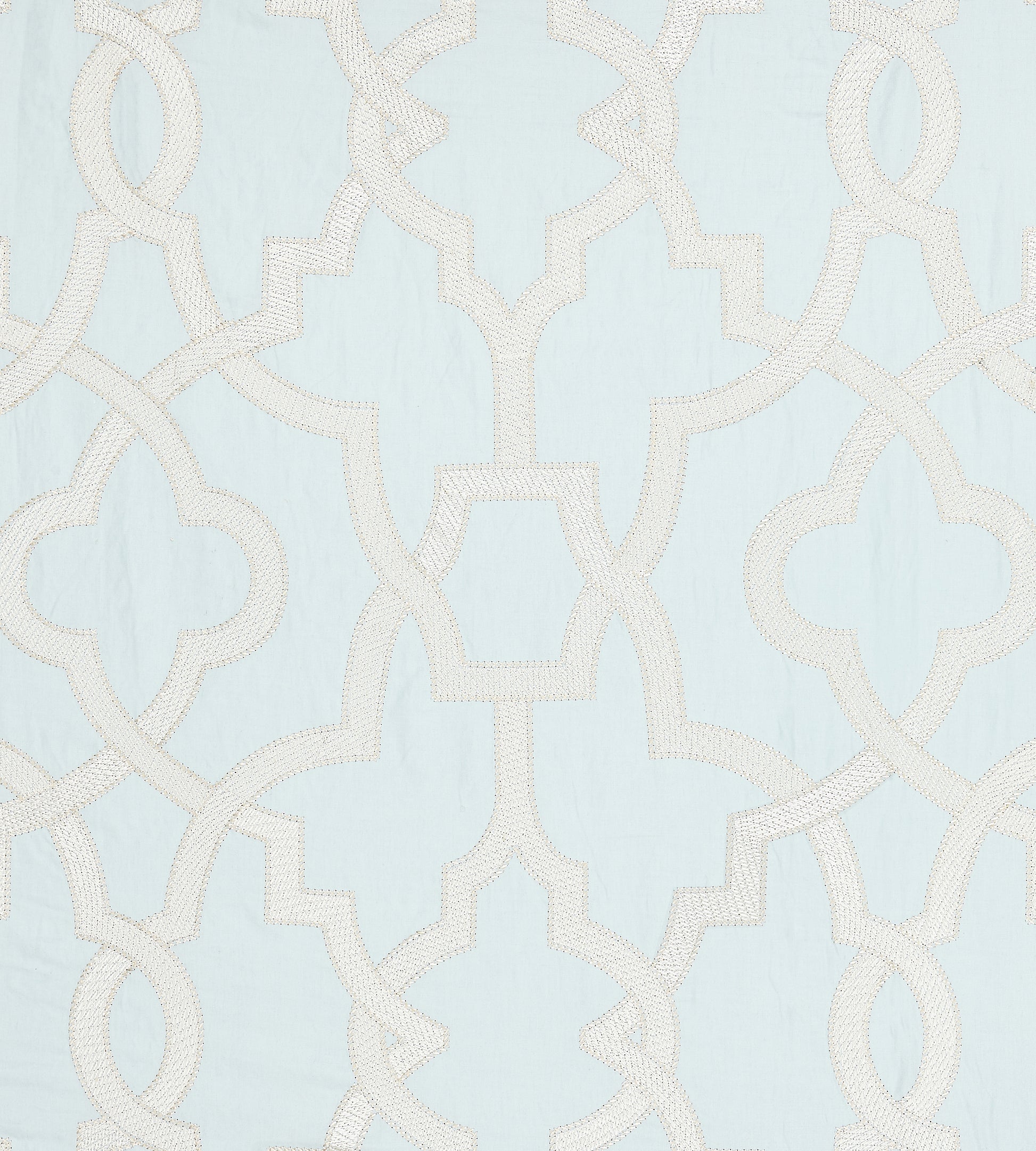 Purchase Scalamandre Fabric Product# SC 000227073, Damascus Embroidery Blue Mist 1
