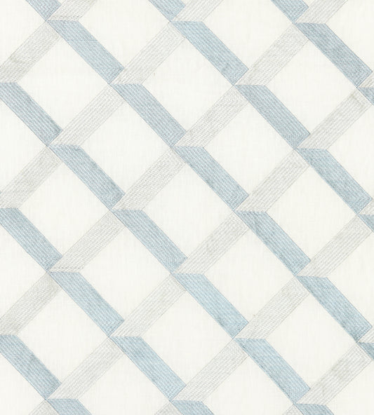 Purchase Scalamandre Fabric Item SC 000227090, Lattice Embroidery Water 1
