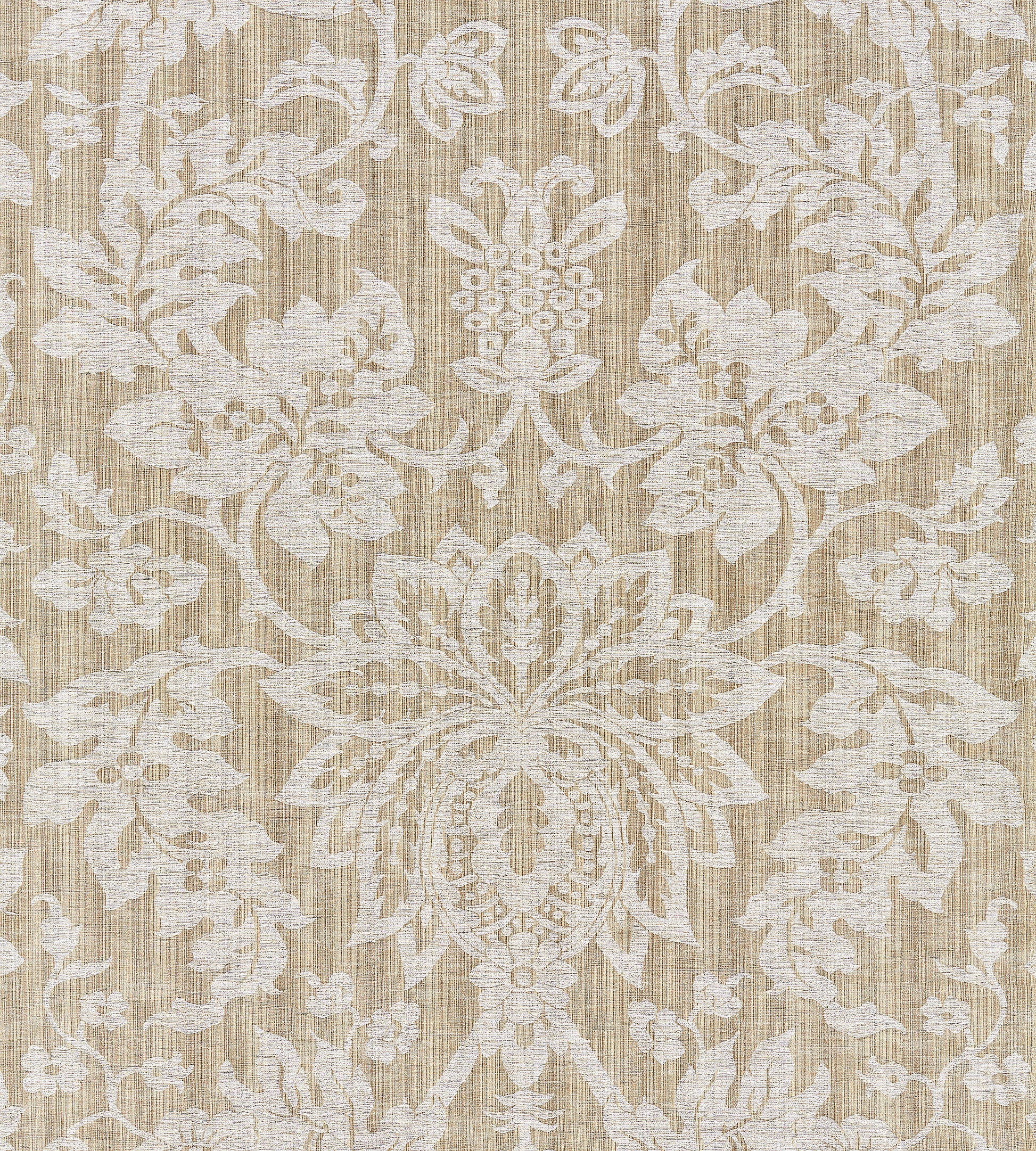 Purchase Scalamandre Fabric Product# SC 000227136, Metalline Damask Flax 1