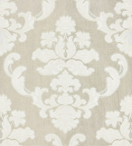 Purchase Scalamandre Fabric SKU# SC 000227160, Cornelia Damask Embroidery Flax 1