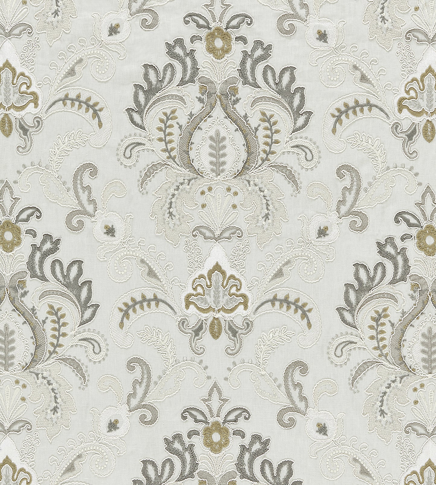 Purchase Scalamandre Fabric Pattern SC 000227164, Ava Damask Embroidery Mineral 1