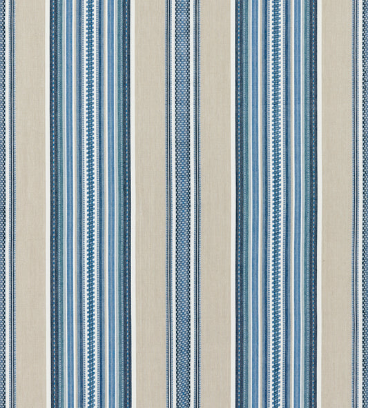 Purchase Scalamandre Fabric Product# SC 000227180, Cyrus Cotton Stripe Chambray 1