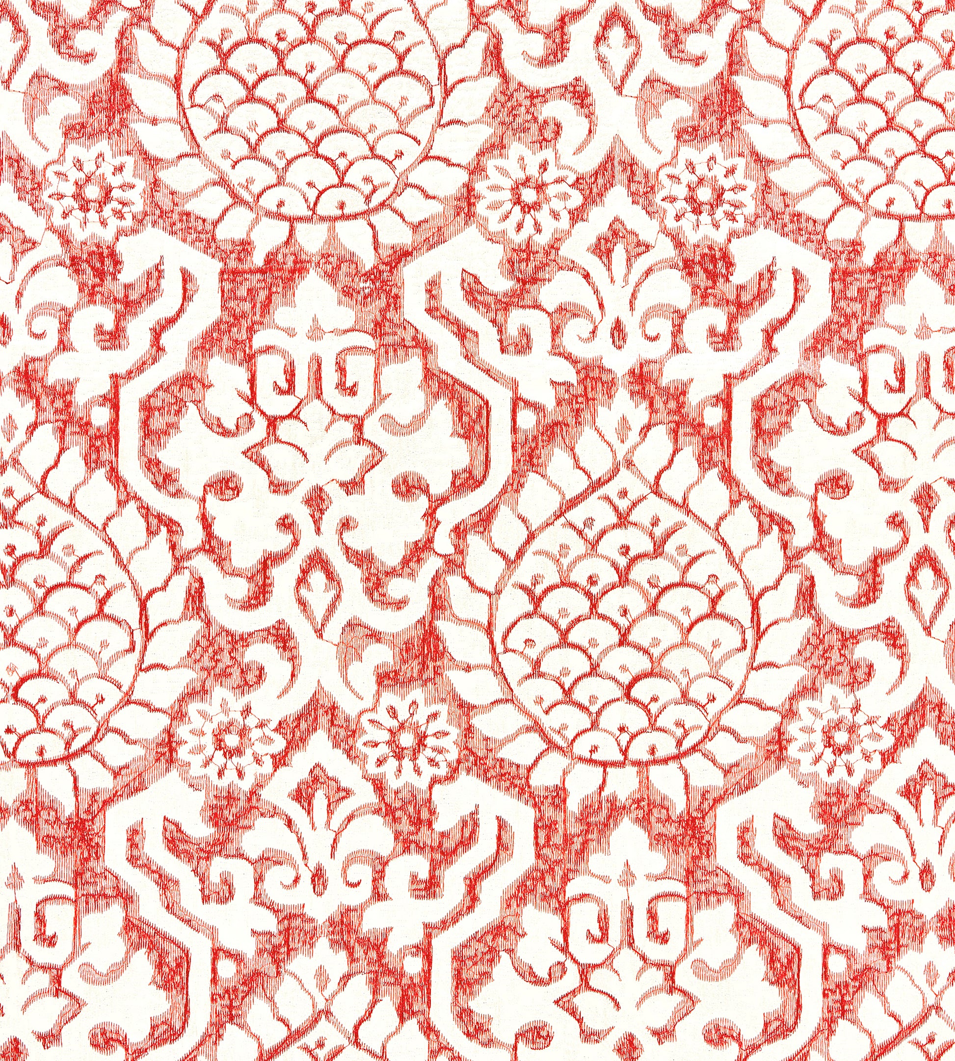 Purchase Scalamandre Fabric Product# SC 000227217, Surat Embroidery Coral 1