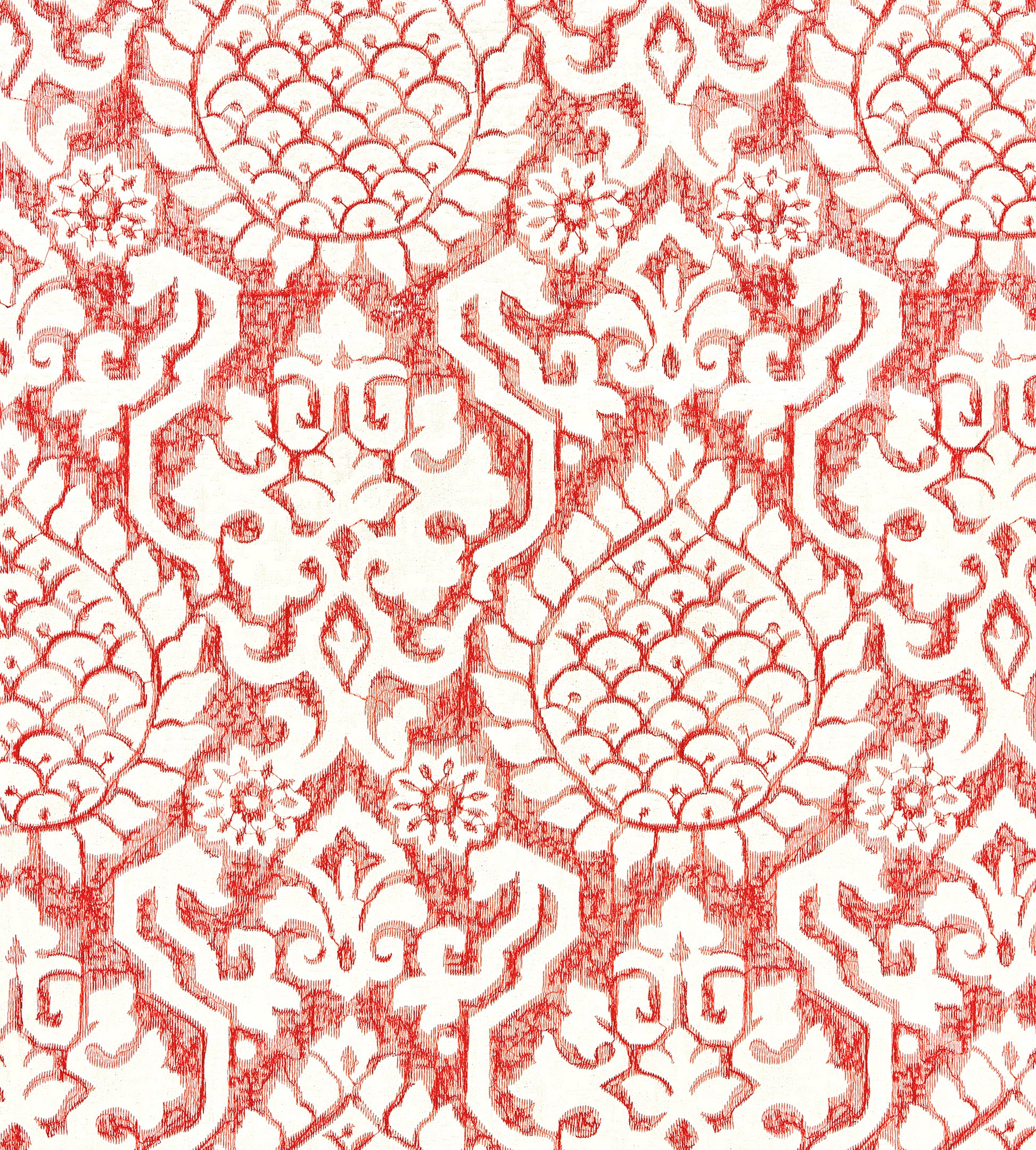 Purchase Scalamandre Fabric Product# SC 000227217, Surat Embroidery Coral 1