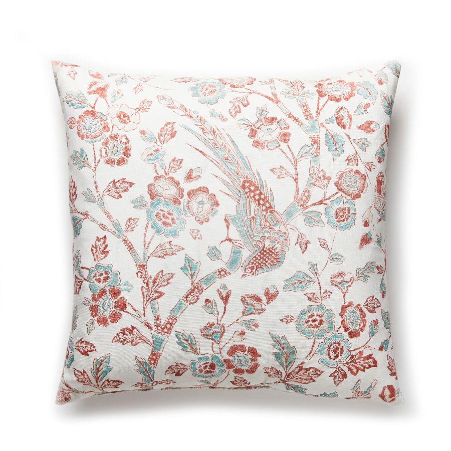 Purchase SCANISPILL0002 Anissa Print, Coral Spice - Scalamandre Pillows
