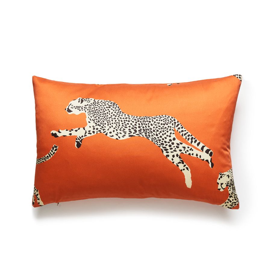 Purchase SCLCHEETPIL0002 Leaping Cheetah, Clementine - Scalamandre Pillows