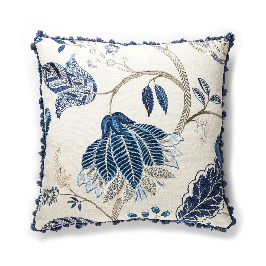 Purchase SCPALAPILL0002 Palampore Embroidery, Porcelain - Scalamandre Pillows
