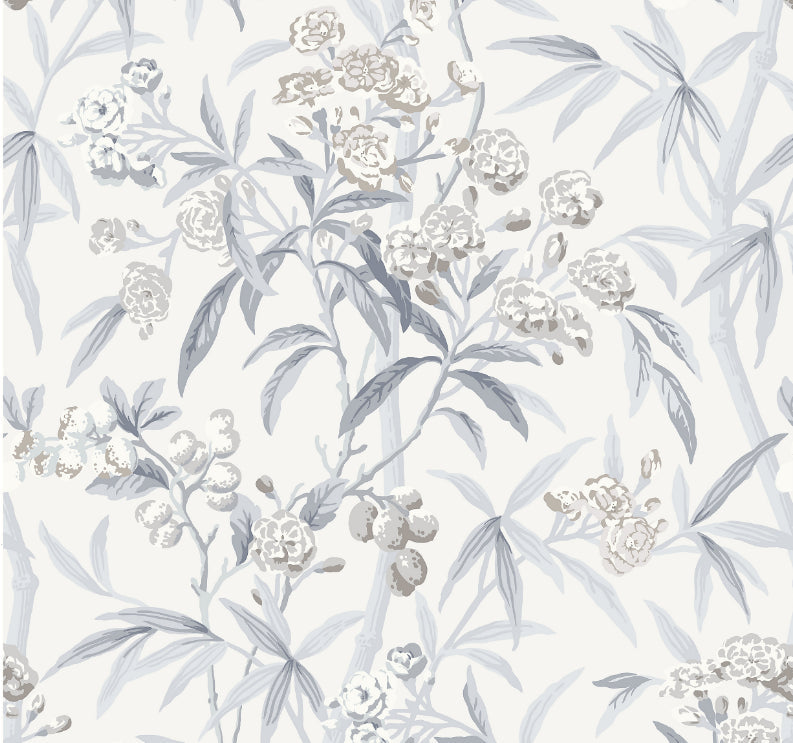 Order Scalamandre Wallpaper Pattern Sc 0002Wp88431 Name Lanai Silver Mist Botanical Wallpaper