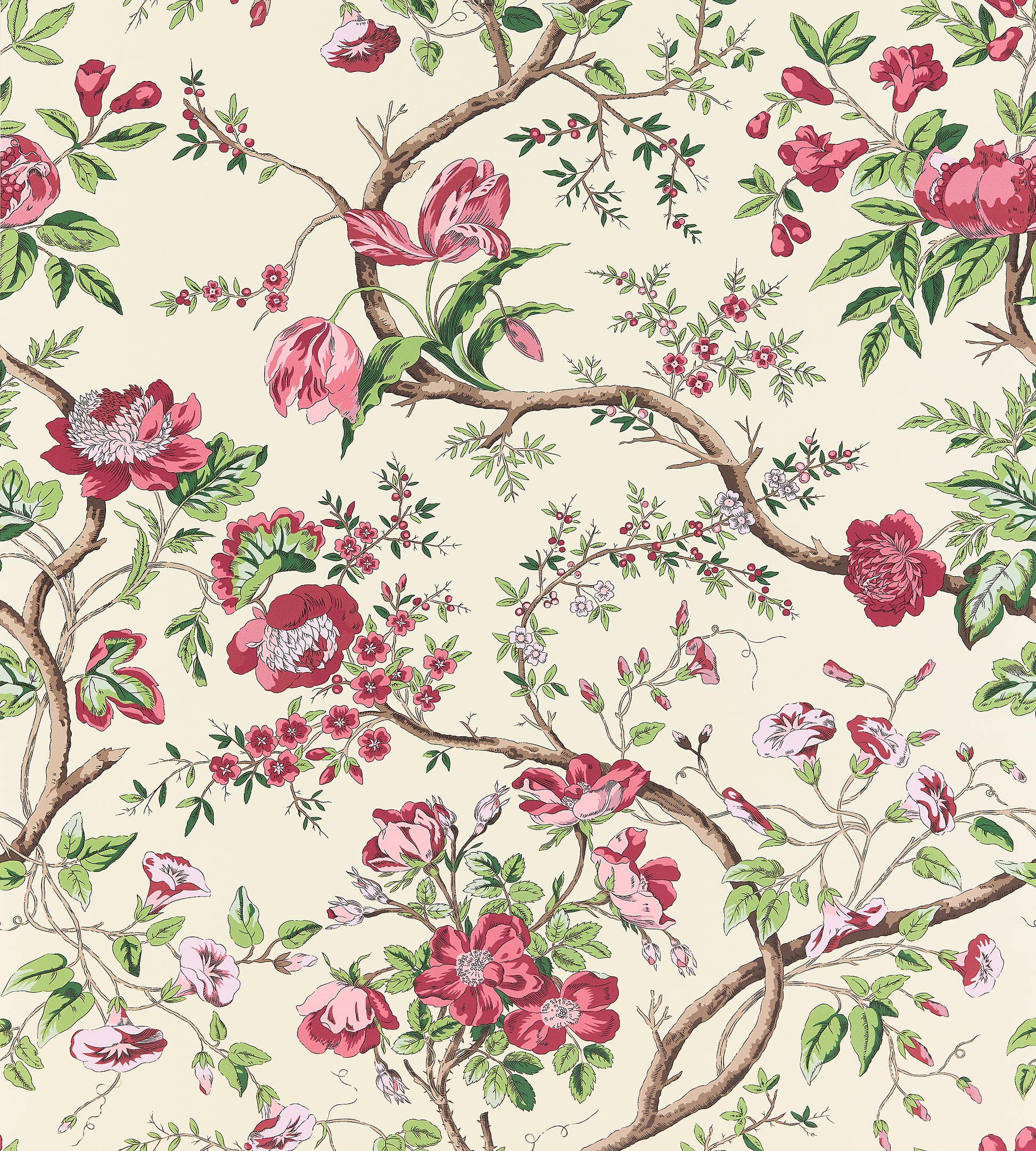 Purchase Scalamandre Wallpaper Item SCWP885630002 pattern name  Persephone Wallcovering color name Heirloom Rose. 