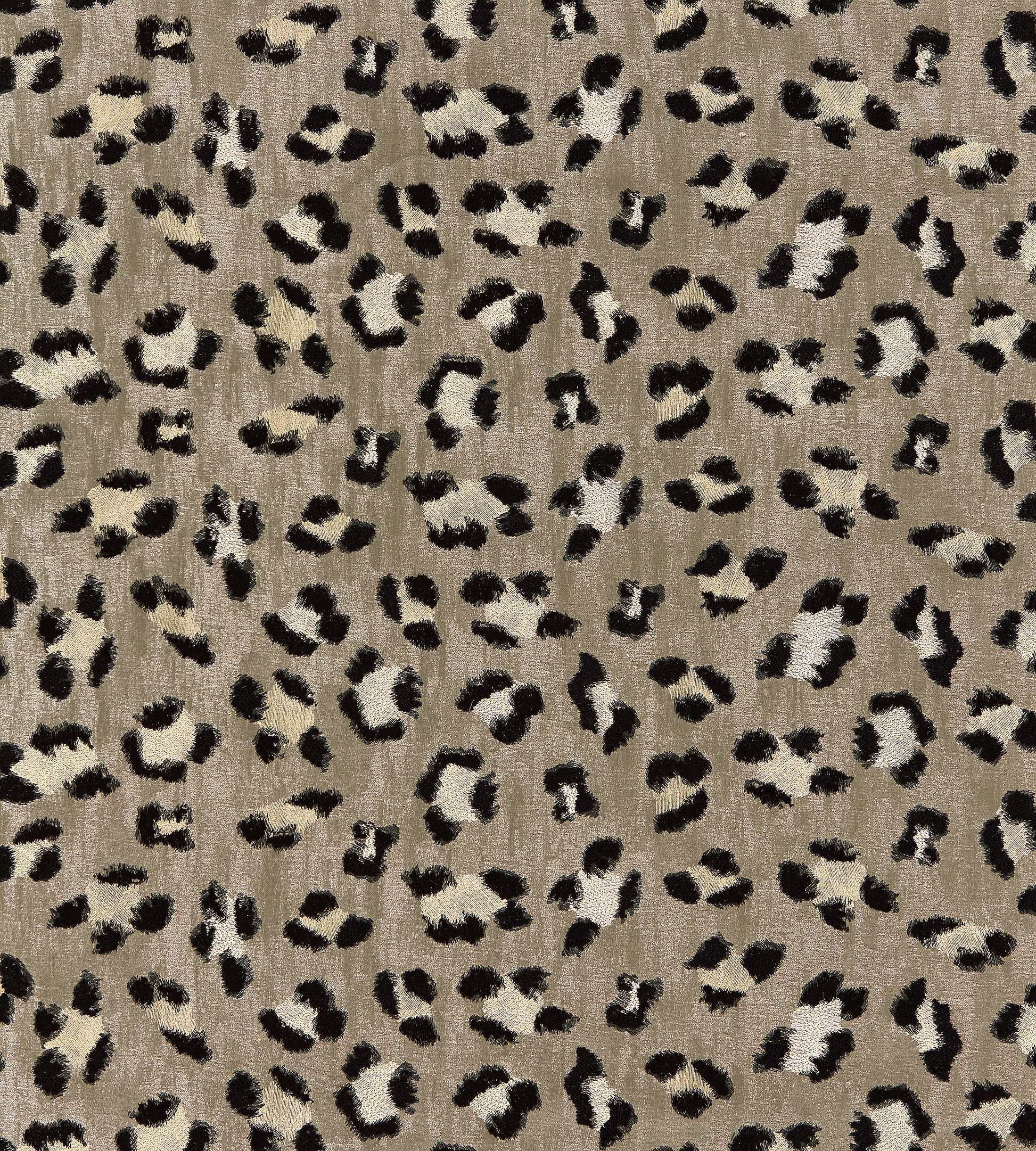 Purchase Scalamandre Fabric Pattern number SC 000327075, Broderie Leopard Ebony On Silver 1