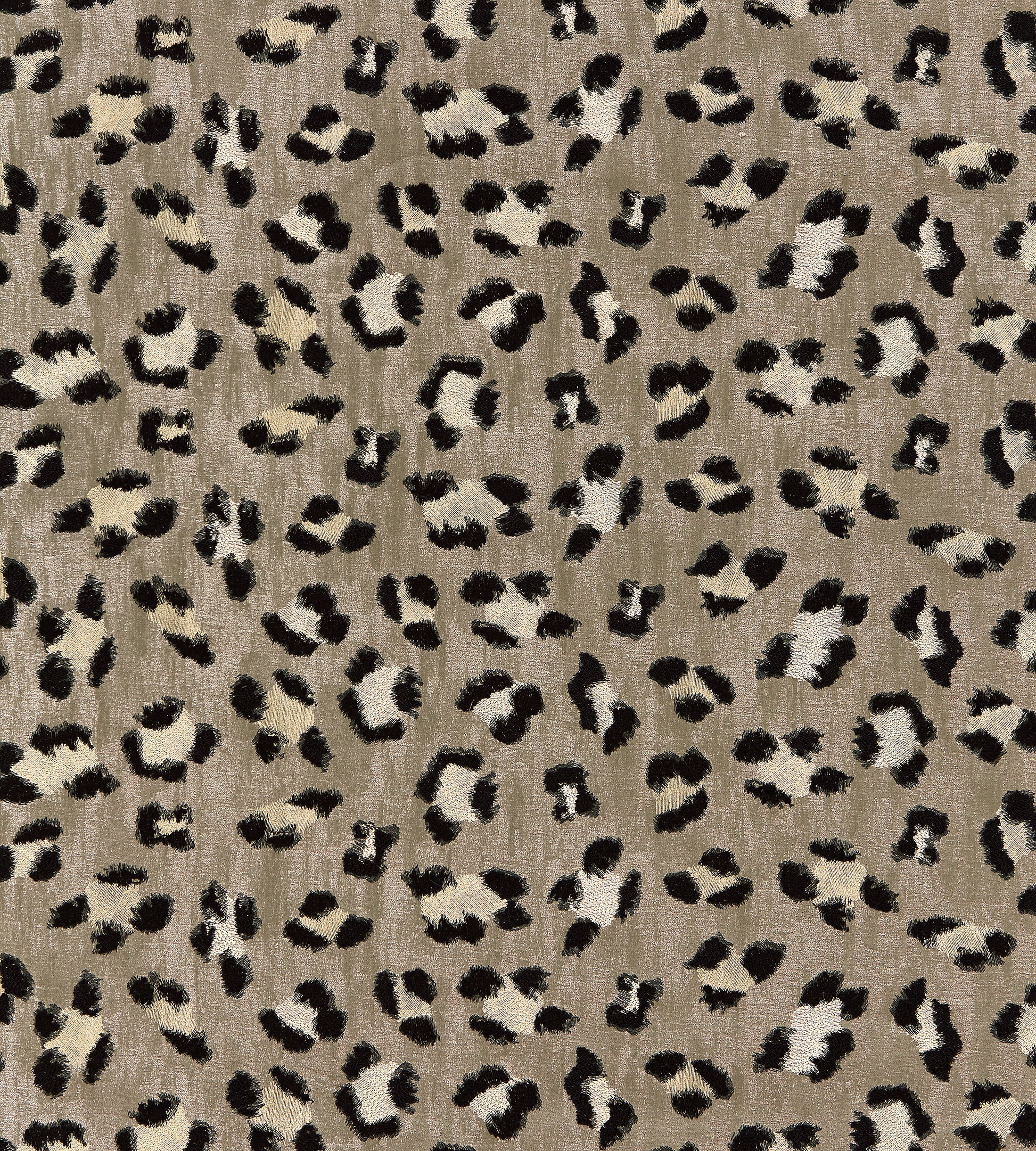 Purchase Scalamandre Fabric Pattern number SC 000327075, Broderie Leopard Ebony On Silver 1