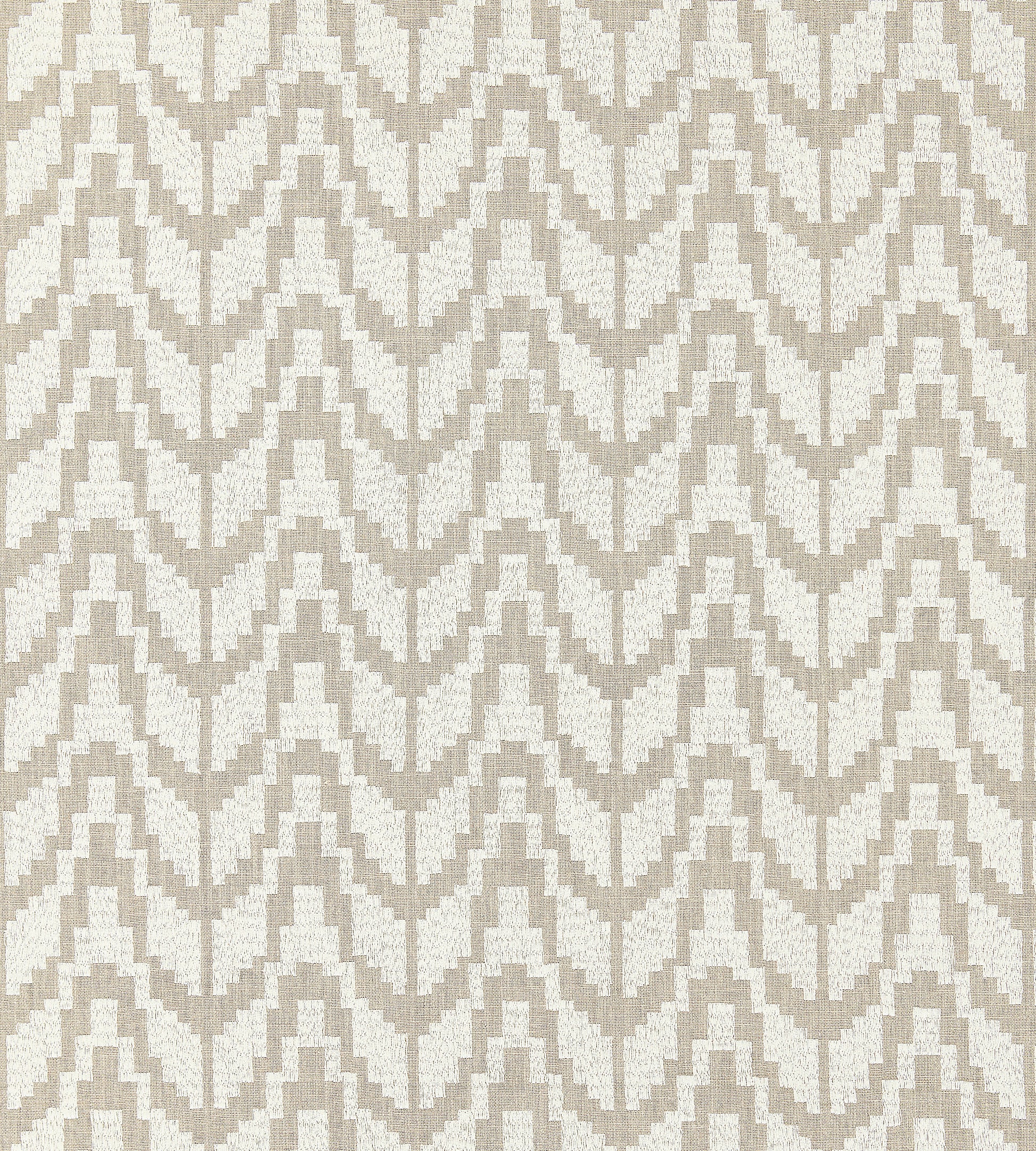 Purchase Scalamandre Fabric Pattern SC 000327103, Chevron Embroidery Flax 1