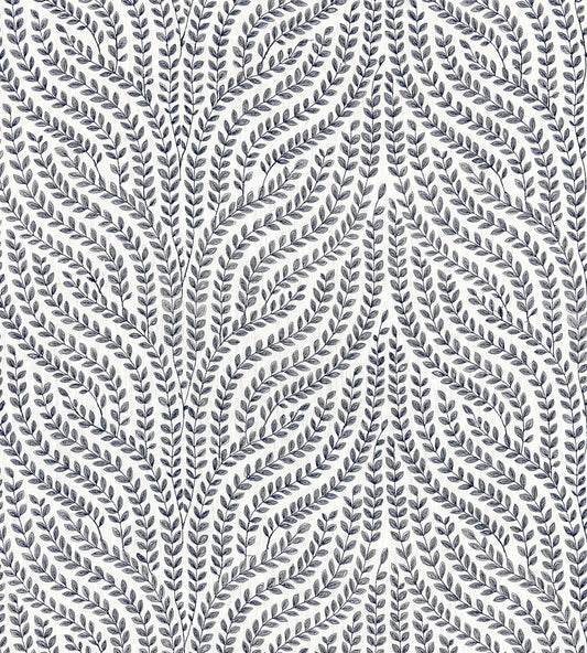 Purchase Scalamandre Fabric Item SC 000327125, Willow Vine Embroidery Navy 1