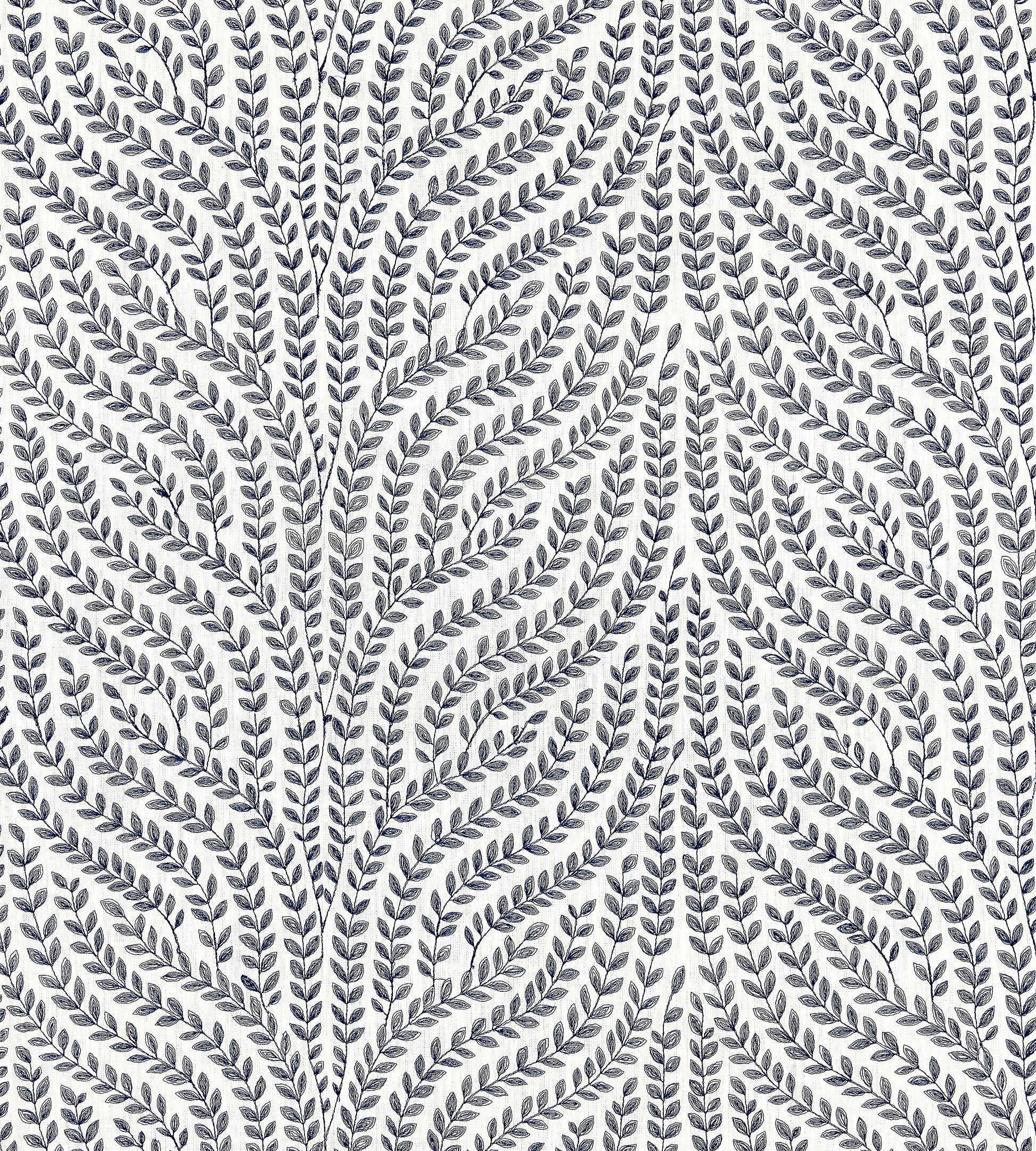 Purchase Scalamandre Fabric Item SC 000327125, Willow Vine Embroidery Navy 1