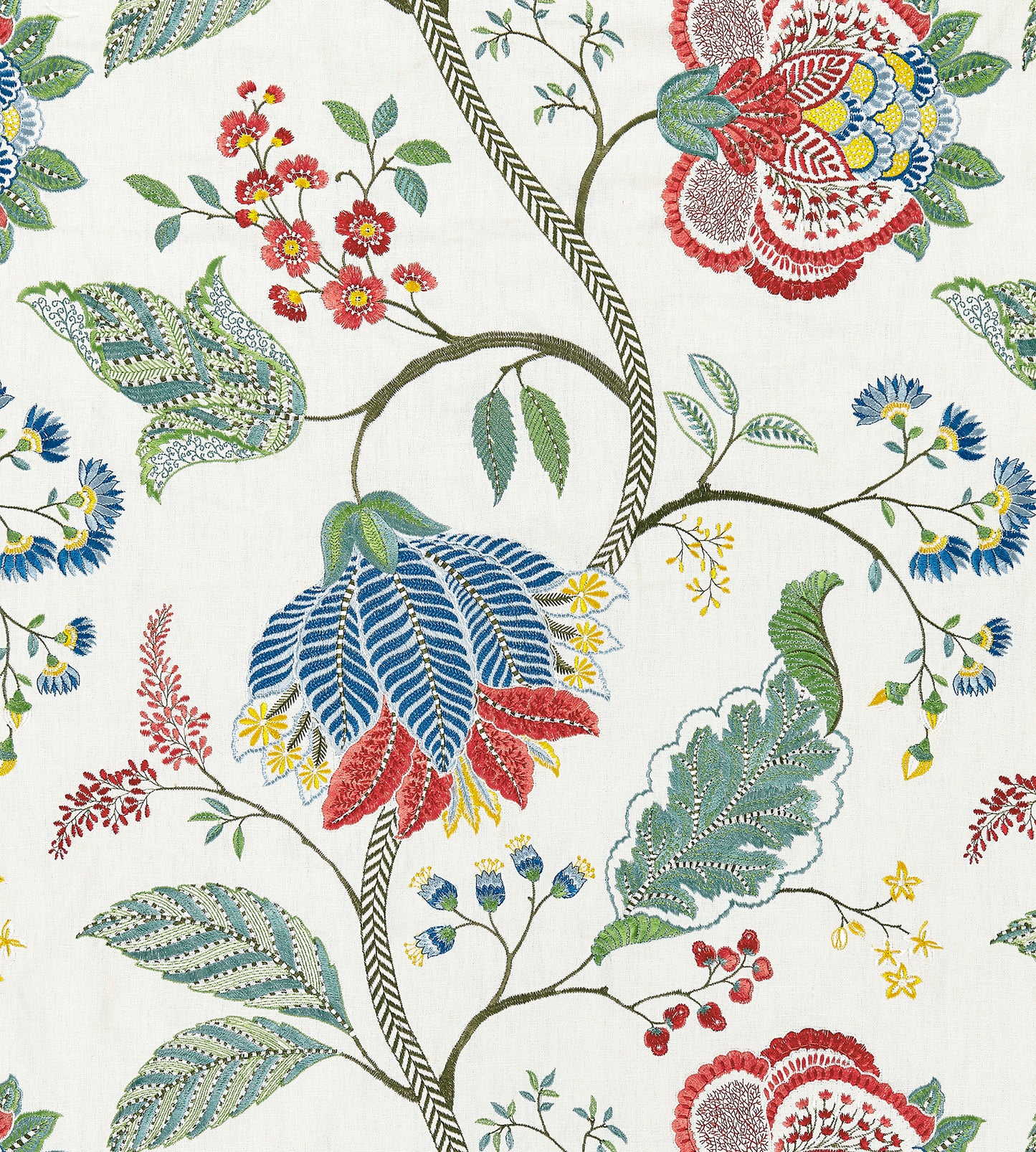 Purchase Scalamandre Fabric Pattern SC 000327175, Palampore Embroidery Bloom 1