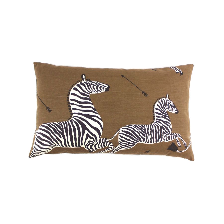Purchase SCLZEBRAPIL0003 Zebras, Safari Brown - Scalamandre Pillows