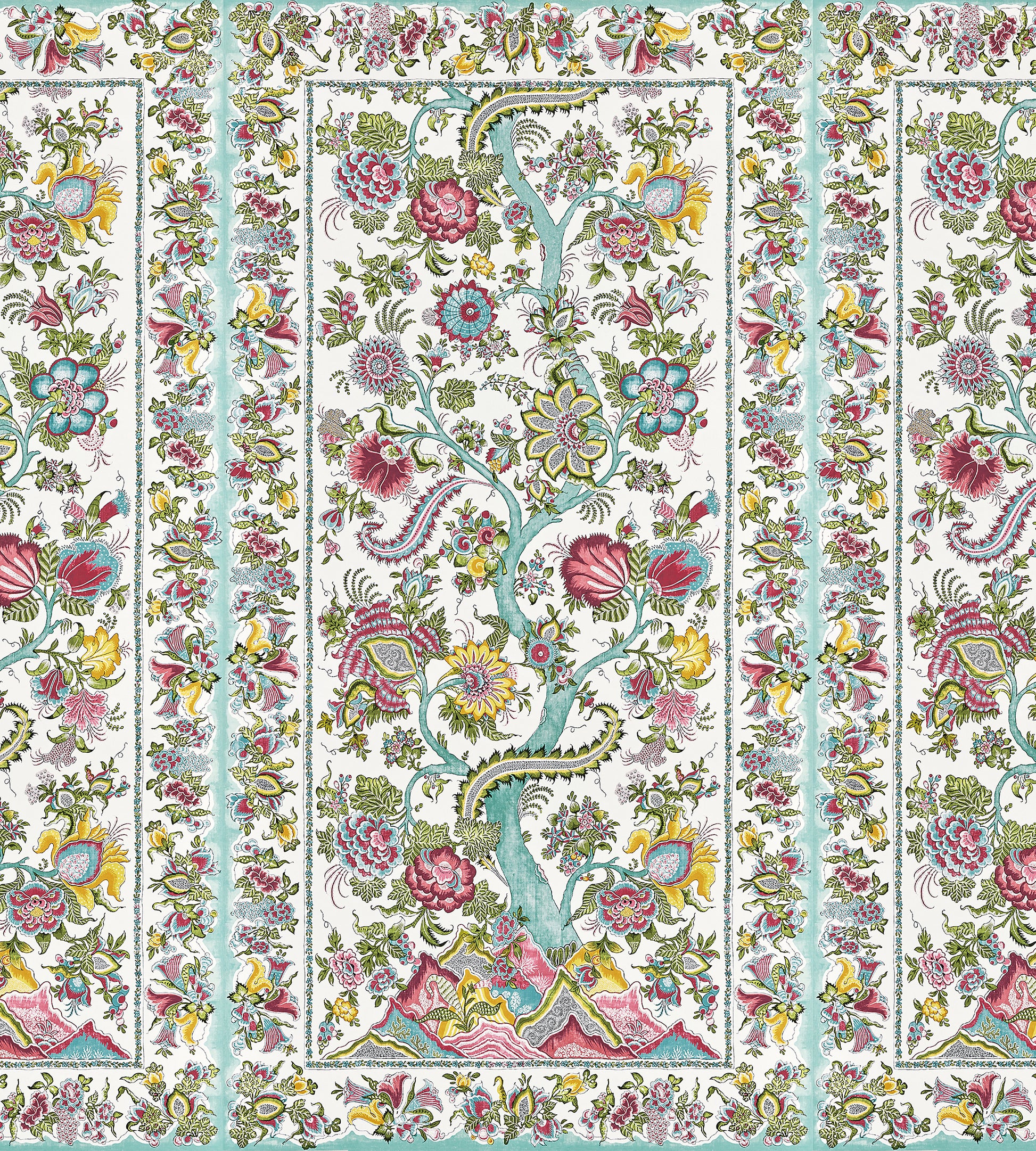 Purchase Scalamandre Wallpaper SKU SC 0003WP88567 pattern name  Metropolitan Palampore - Mural color name Flower Garden. 