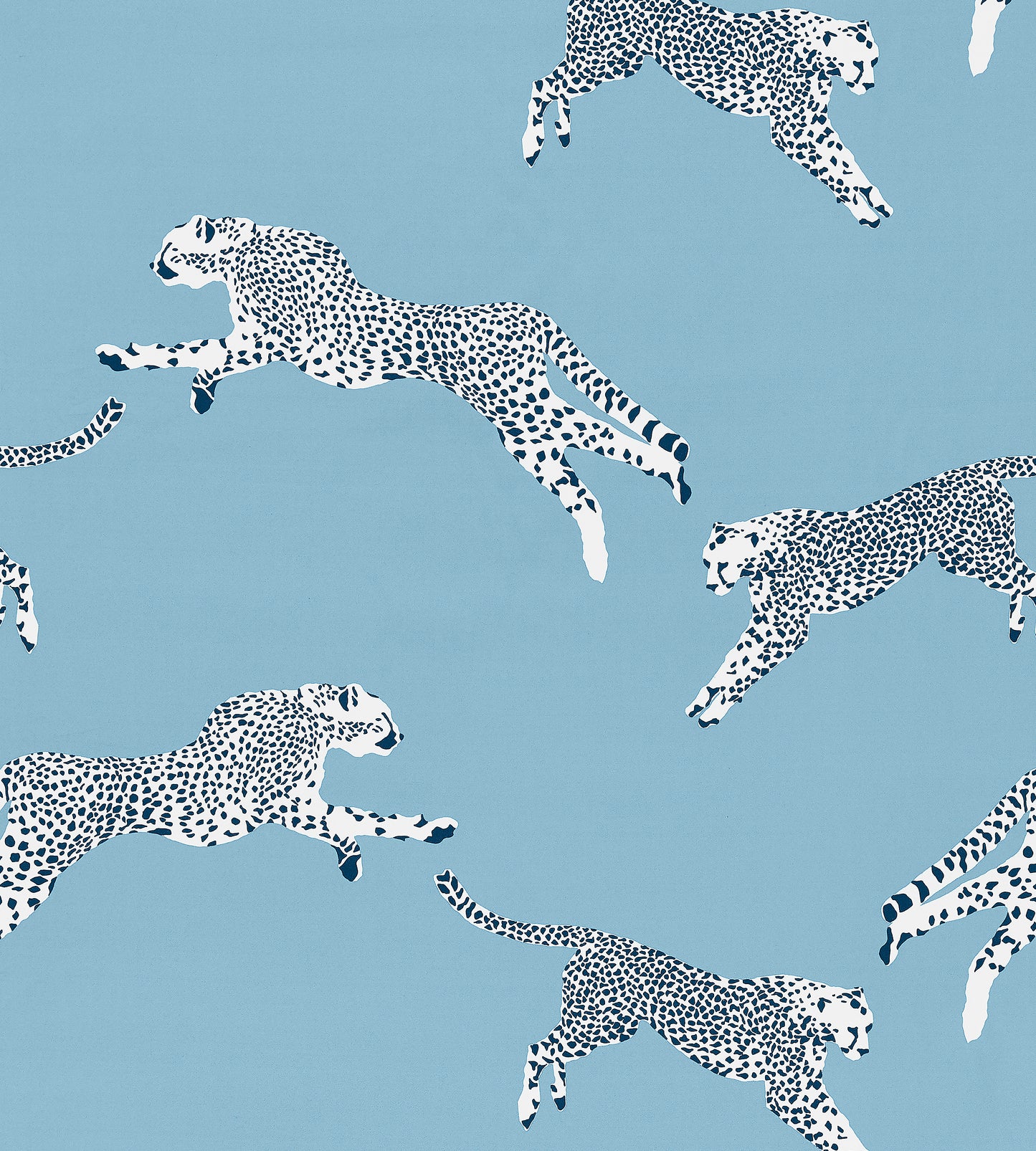 Purchase Scalamandre Fabric Product SC 000416634, Leaping Cheetah Cotton Print Cloud Nine 2