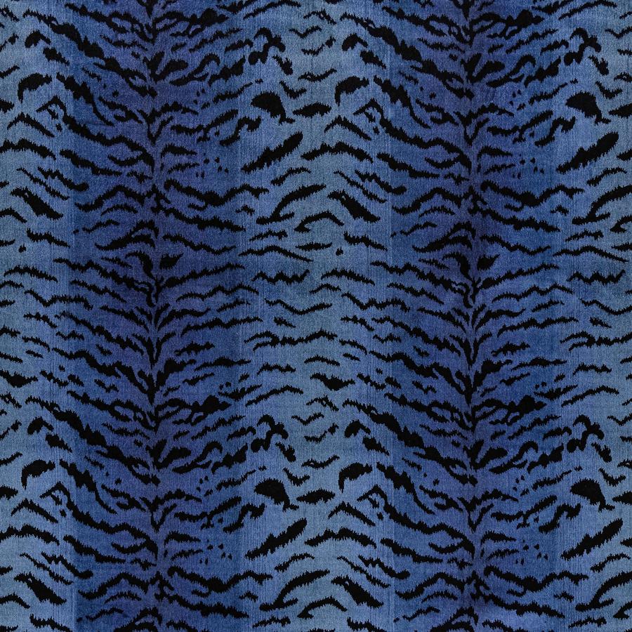 Purchase Scalamandre Fabric Product# SC 000426167MM, Tigre - Silk Blues & Black 1