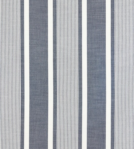 Purchase Scalamandre Fabric Product SC 000427111, Wellfleet Stripe Denim 1