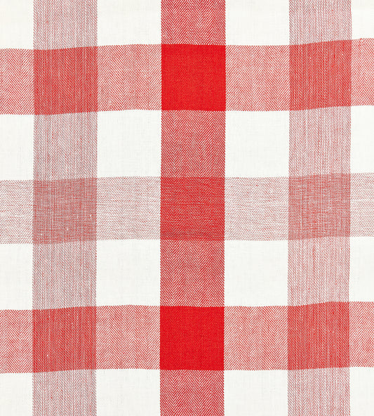 Purchase Scalamandre Fabric Pattern SC 000427135, Westport Linen Plaid Coral 1