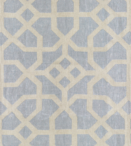 Purchase Scalamandre Fabric Pattern number SC 000427149, Linen Lattice Bluestone & Fog 1