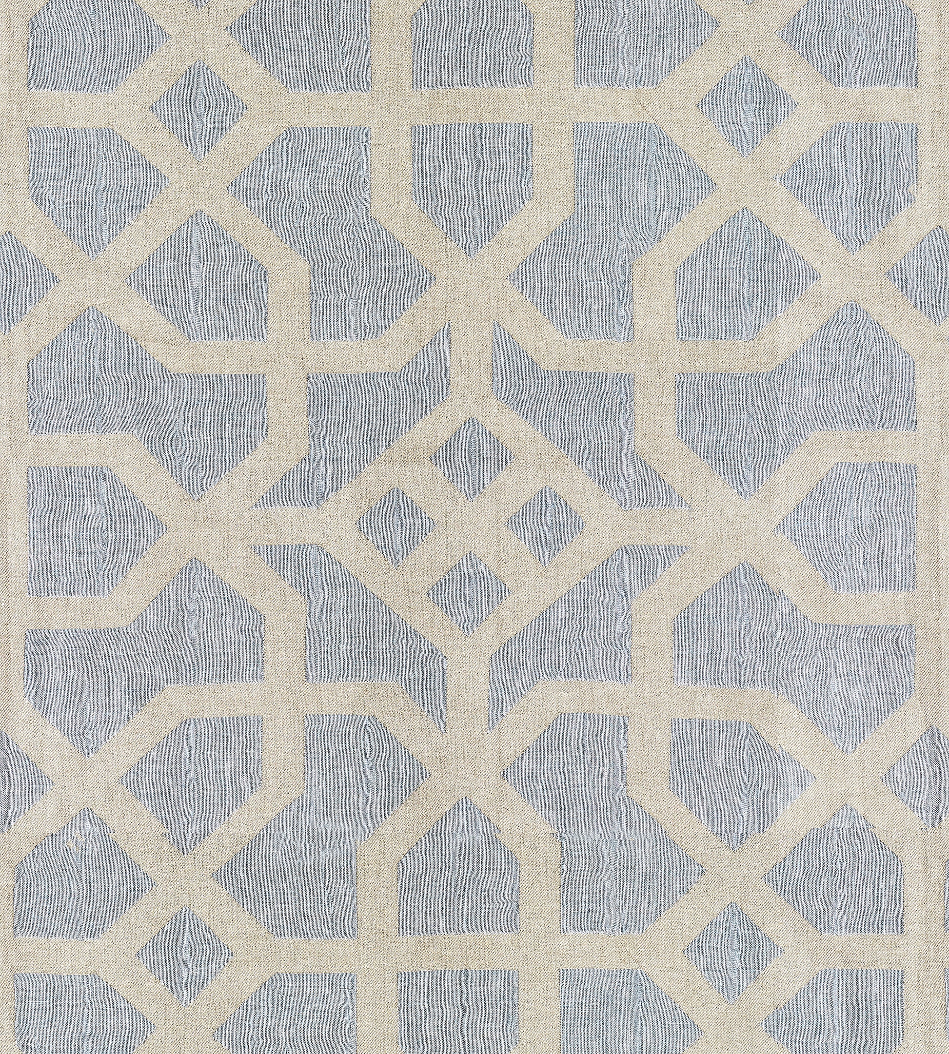 Purchase Scalamandre Fabric Pattern number SC 000427149, Linen Lattice Bluestone & Fog 1