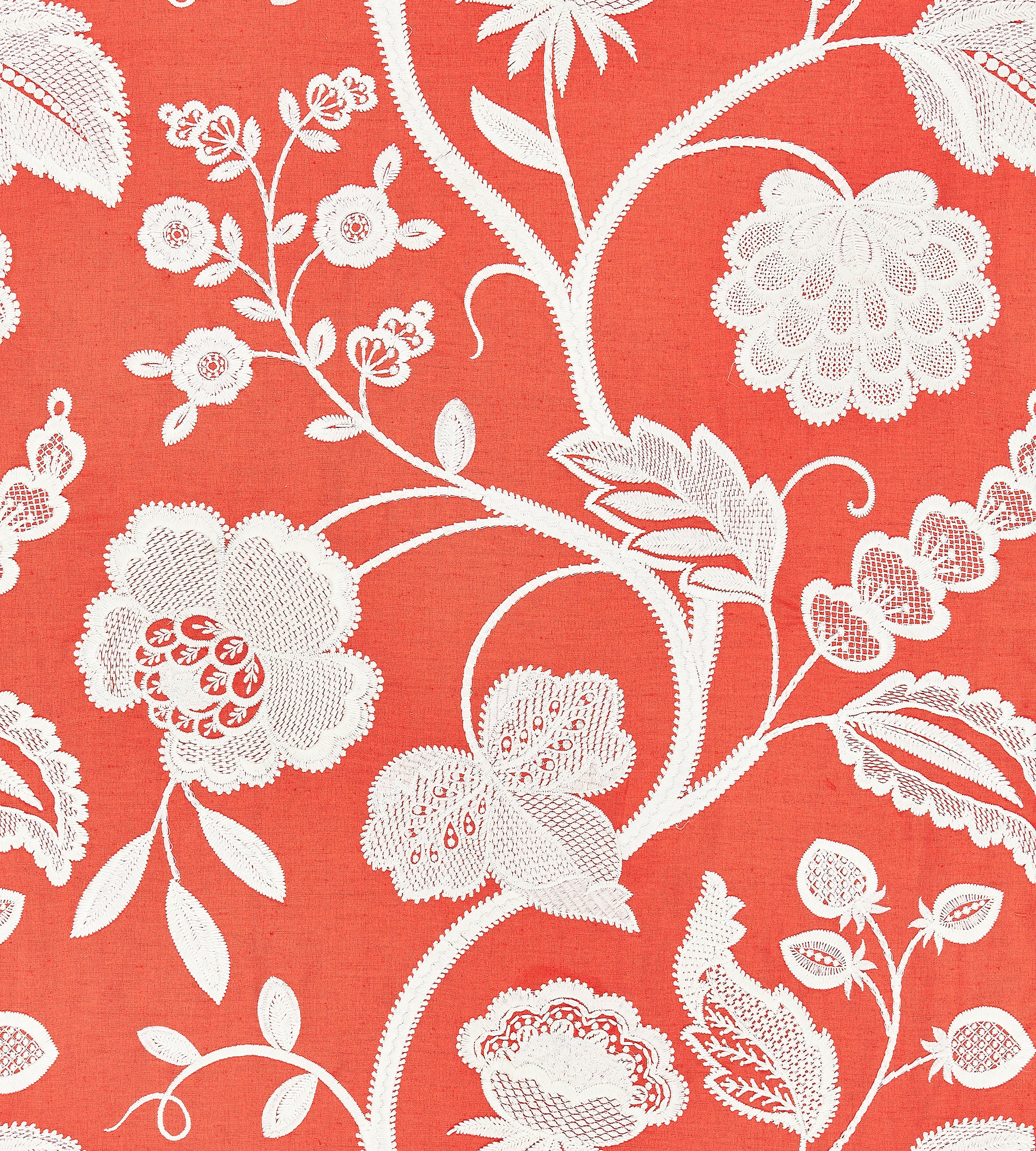 Purchase Scalamandre Fabric SKU SC 000427151, Kensington Embroidery Coral 1