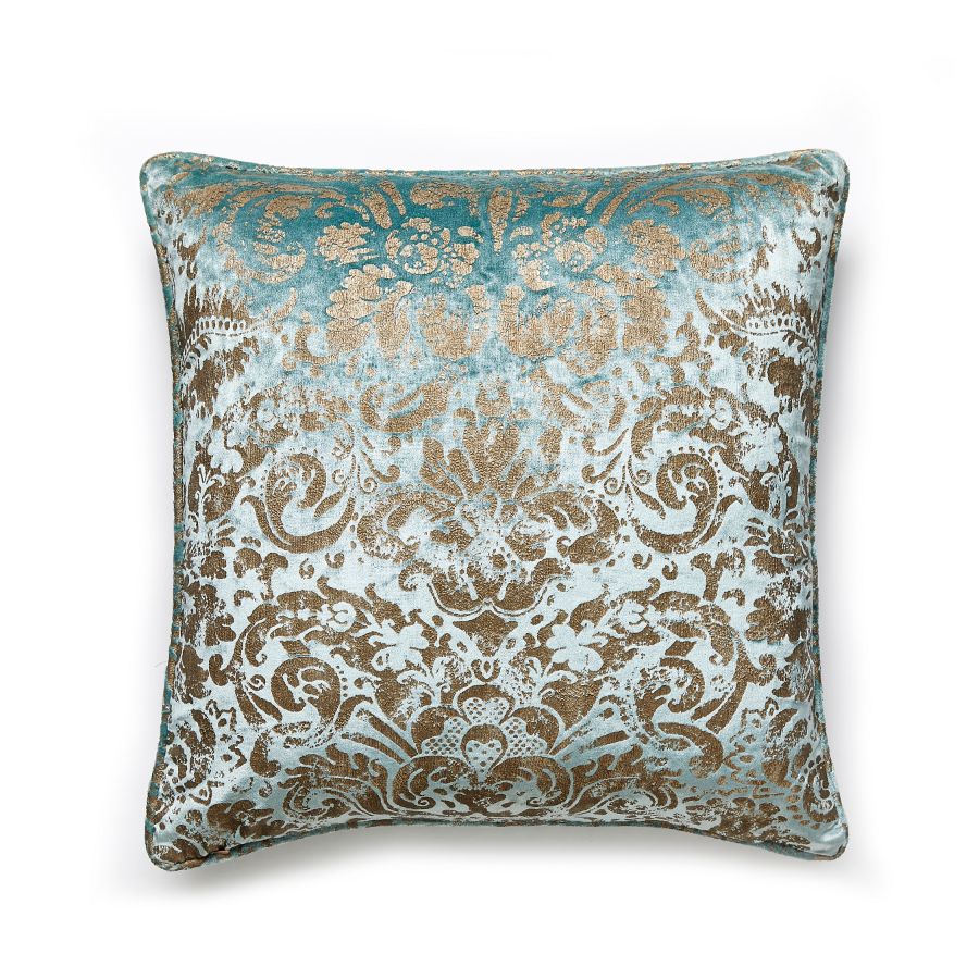 Purchase SCPALLAPILL0004 Palladio Velvet Damask, Verdigris - Scalamandre Pillows