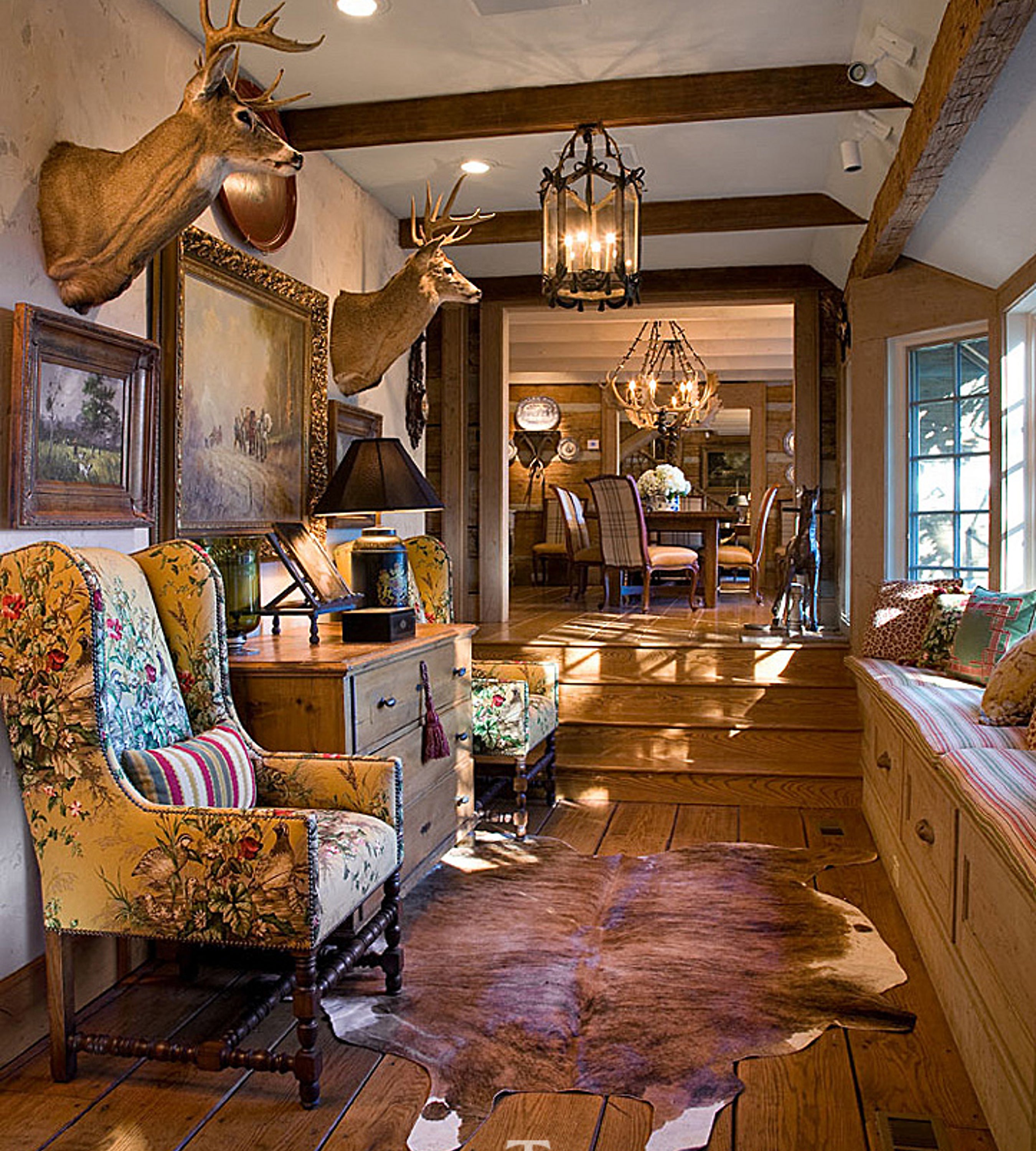 SC163100005 | Edwin'S Covey Linen Print, Multi On Mustard - Scalamandr