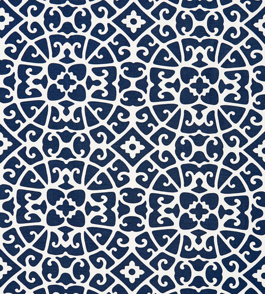 Purchase Scalamandre Fabric Item# SC 000516559, Anshun Lattice Indigo 1